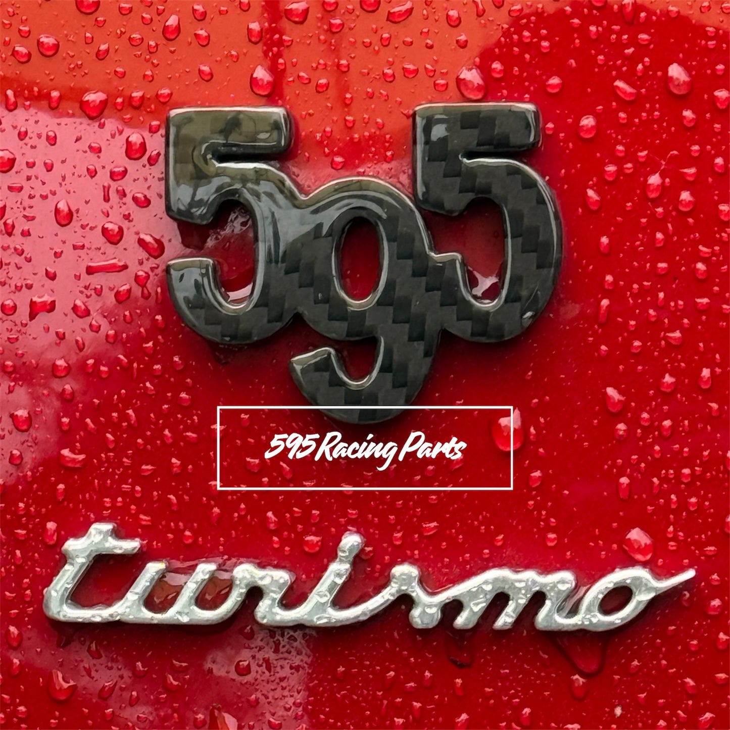 Cover loghi 595 in CARBONIO VERO Fiat 500 Abarth - 595 - ESCLUSIVO