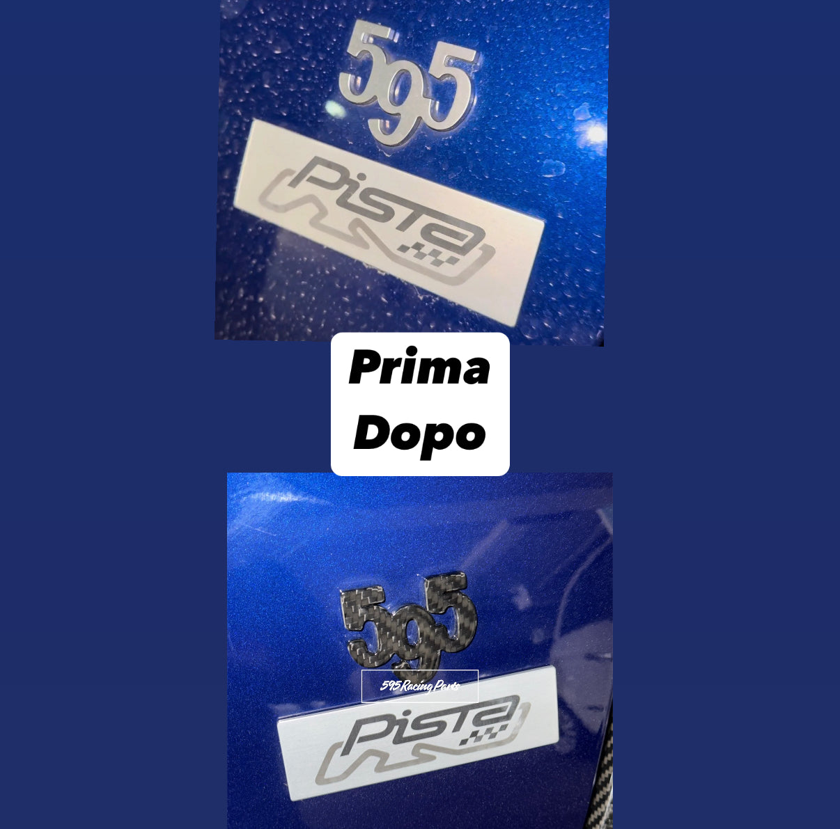 (PREORDINE) Cover logo 595 in CARBONIO VERO Fiat 500 Abarth - 595 - 695 - ESCLUSIVO