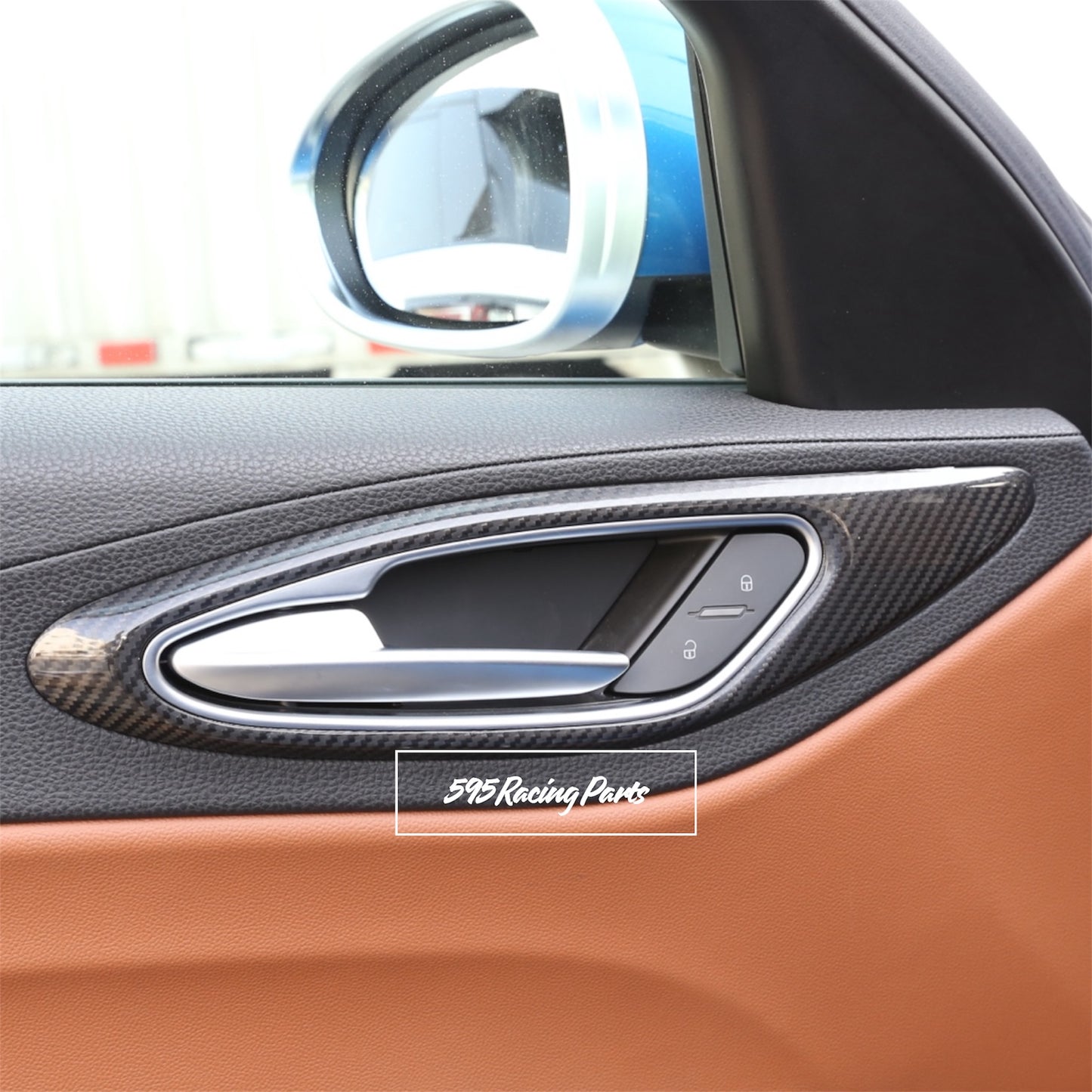 Cover maniglie in VERO CARBONIO per Alfa Romeo Giulia