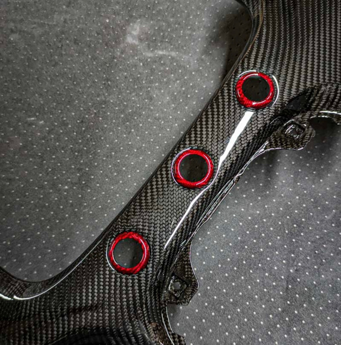 Dashboard Button Rings in REAL CARBON Fiat 500 Abarth - 595 - 695 - Fiat 500 - in different finishes