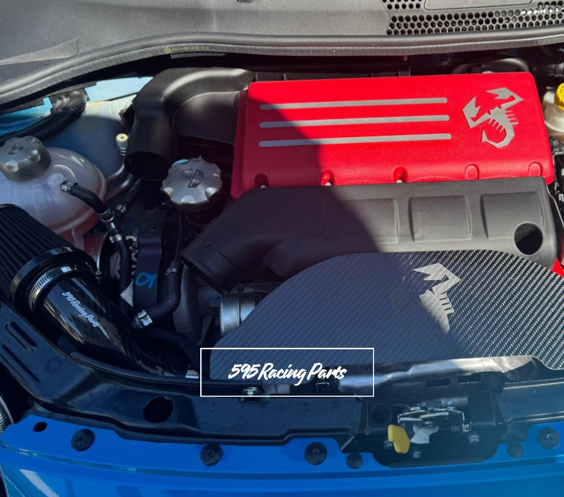 Fiat 500 Abarth High Direct Intake Kit in REAL CARBON for 1446 turbine - IHI - TD04