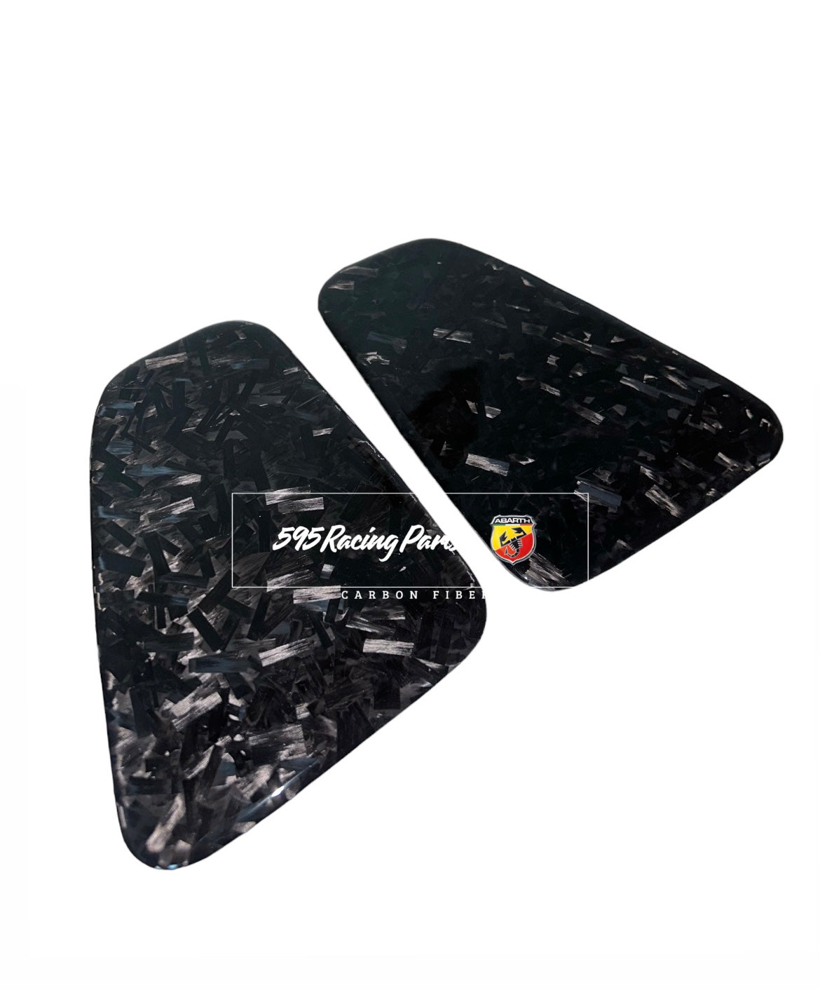 Coppia Placchette Fanali Posteriori in CARBONIO VERO Per Abarth 500 - 595 - 695 Restyling - in diverse finiture