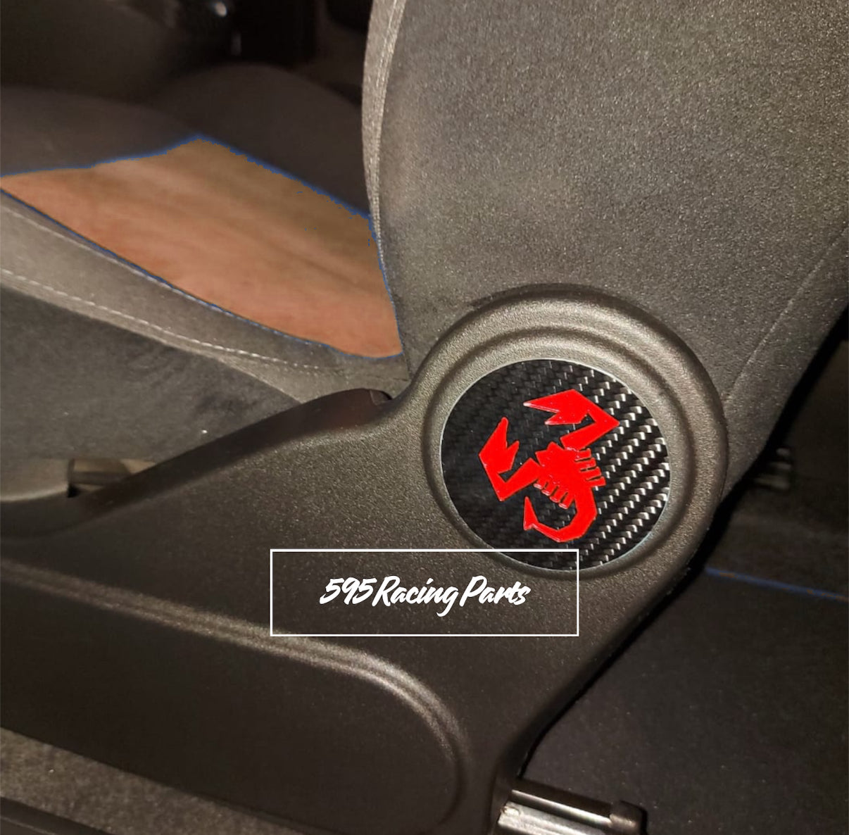 Pair of Sabelt seat wheel covers in REAL CARBON for Abarth in different finishes