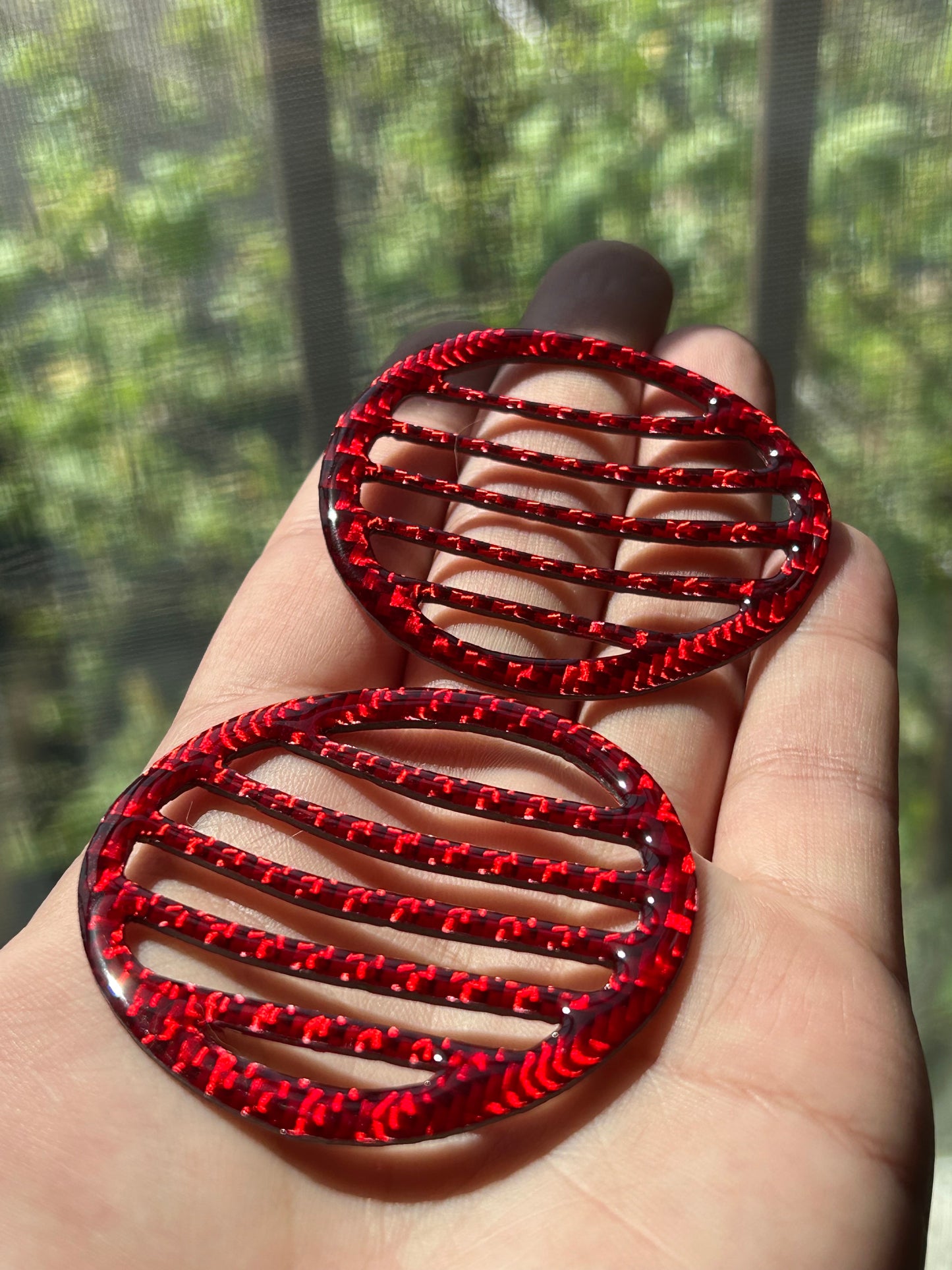 Carbon Fiber Upper Air Vent Cover Pair Fiat 500 Abarth - 595 - 695 - Fiat 500 - in different finishes