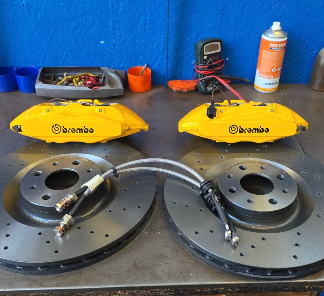 330mm SMOOTH-DRILLED-GROOVED DISC BRAKE SYSTEM FOR 500 Abarth NEW