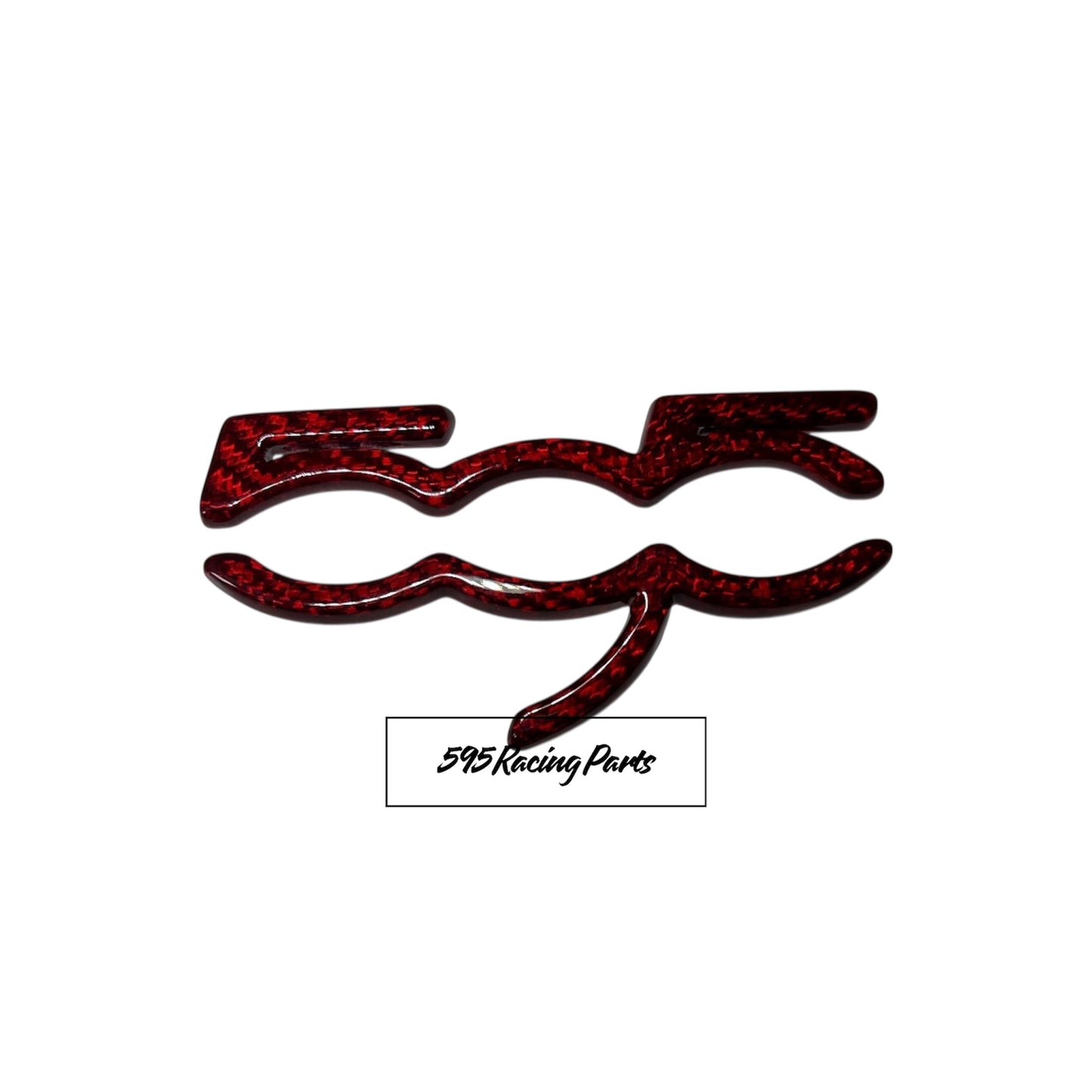 Cover logo 595 Dashboard in REAL CARBON Fiat 500 Abarth - 595 - different finishes