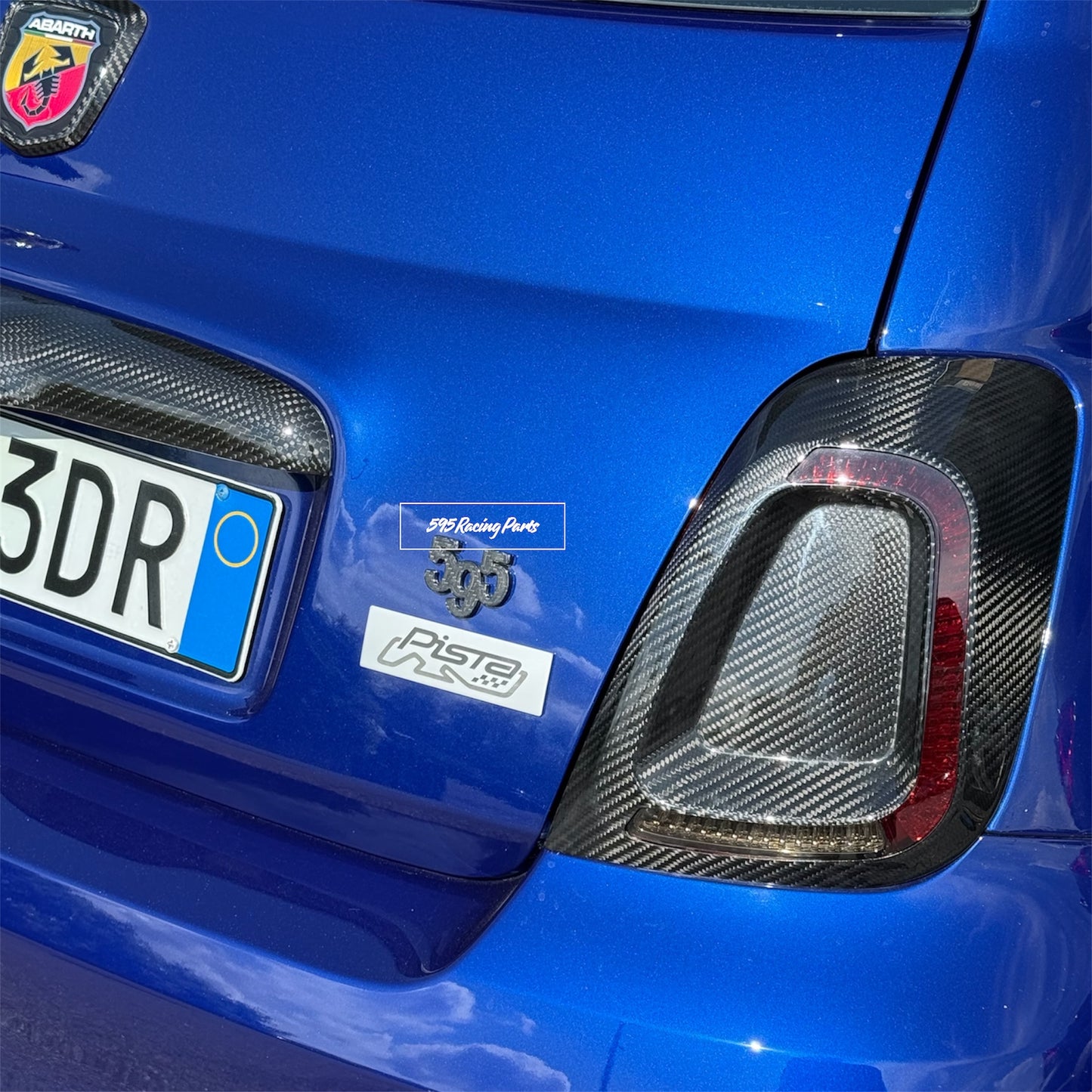 Cover loghi 595 in CARBONIO VERO Fiat 500 Abarth - 595 - ESCLUSIVO