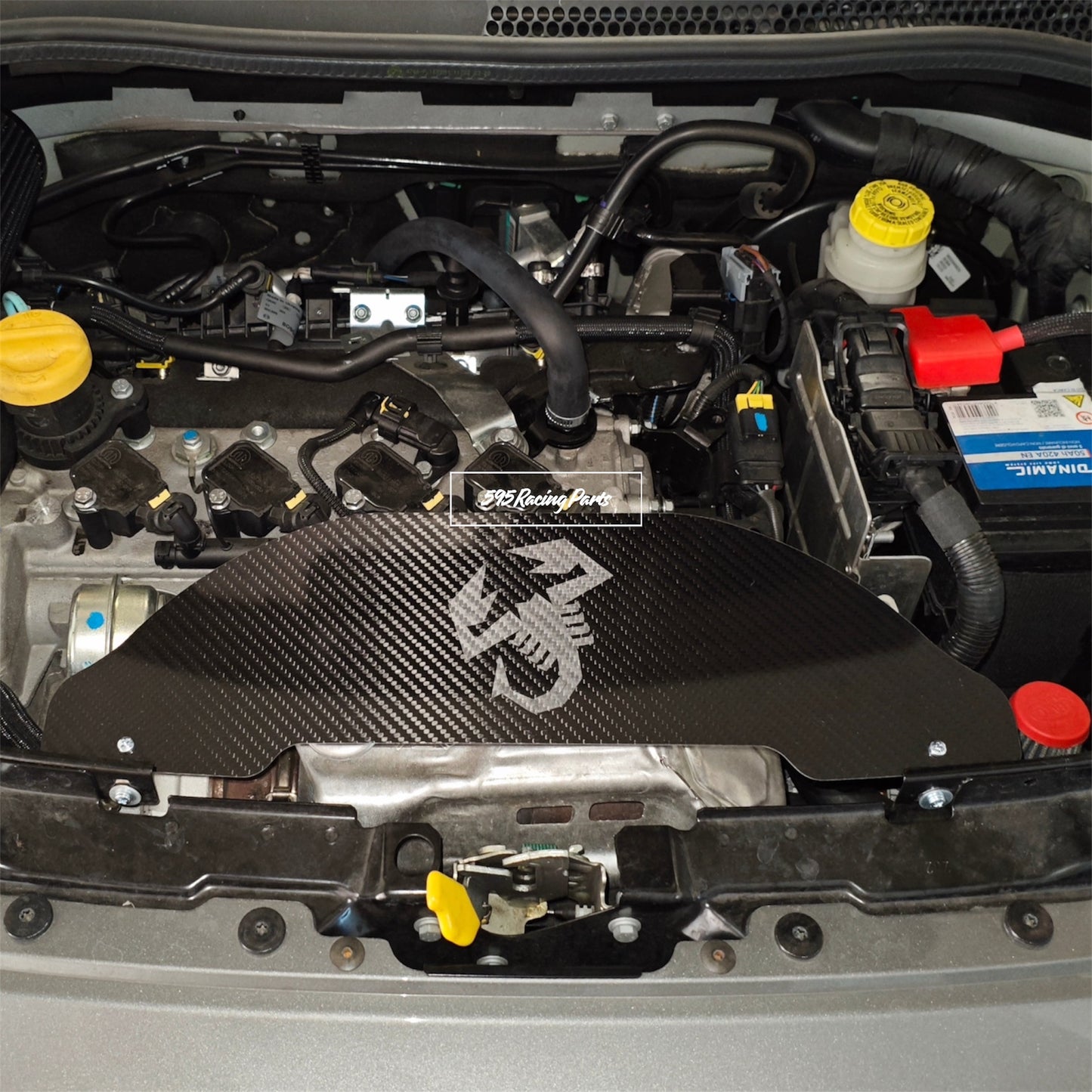Para calore turbina in VERO CARBONIO per Fiat 500 Abarth - 595 - 695