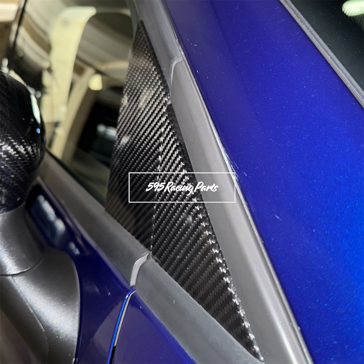 Door Pillars Kit in REAL CARBON Fiat 500 Abarth - 595 - 695 - EXCLUSIVE