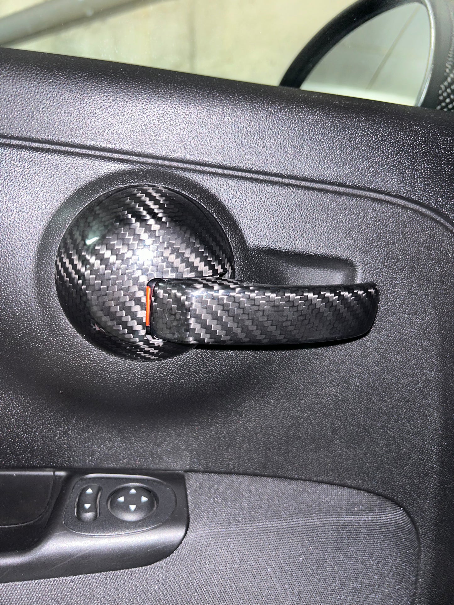 Coppia Cover Maniglie Interne in CARBONIO VERO Abarth 595 - 695 - Fiat 500 - in diverse finiture