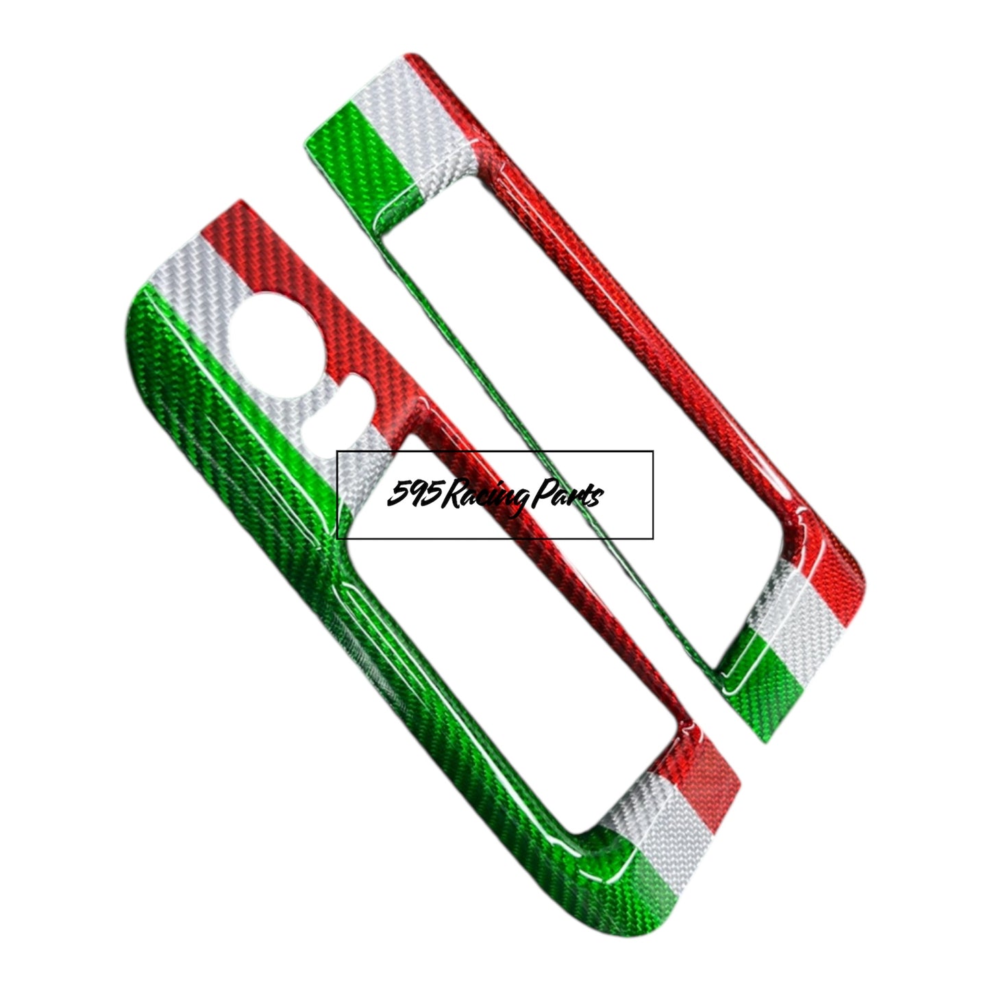 Cover coppia maniglie interne in CARBONIO VERO Abarth 595 - 695 - 500 - Fiat 500 - GUIDA A DESTRA