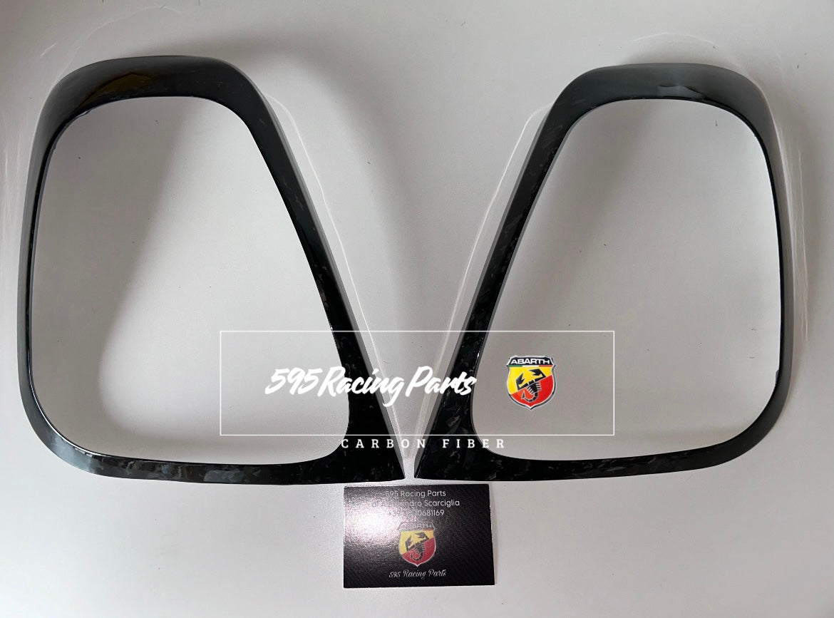 Coppia Cover Fanali Posteriori in CARBONIO VERO Per Abarth 500 - 595 - 695 Restyling - in diverse finiture