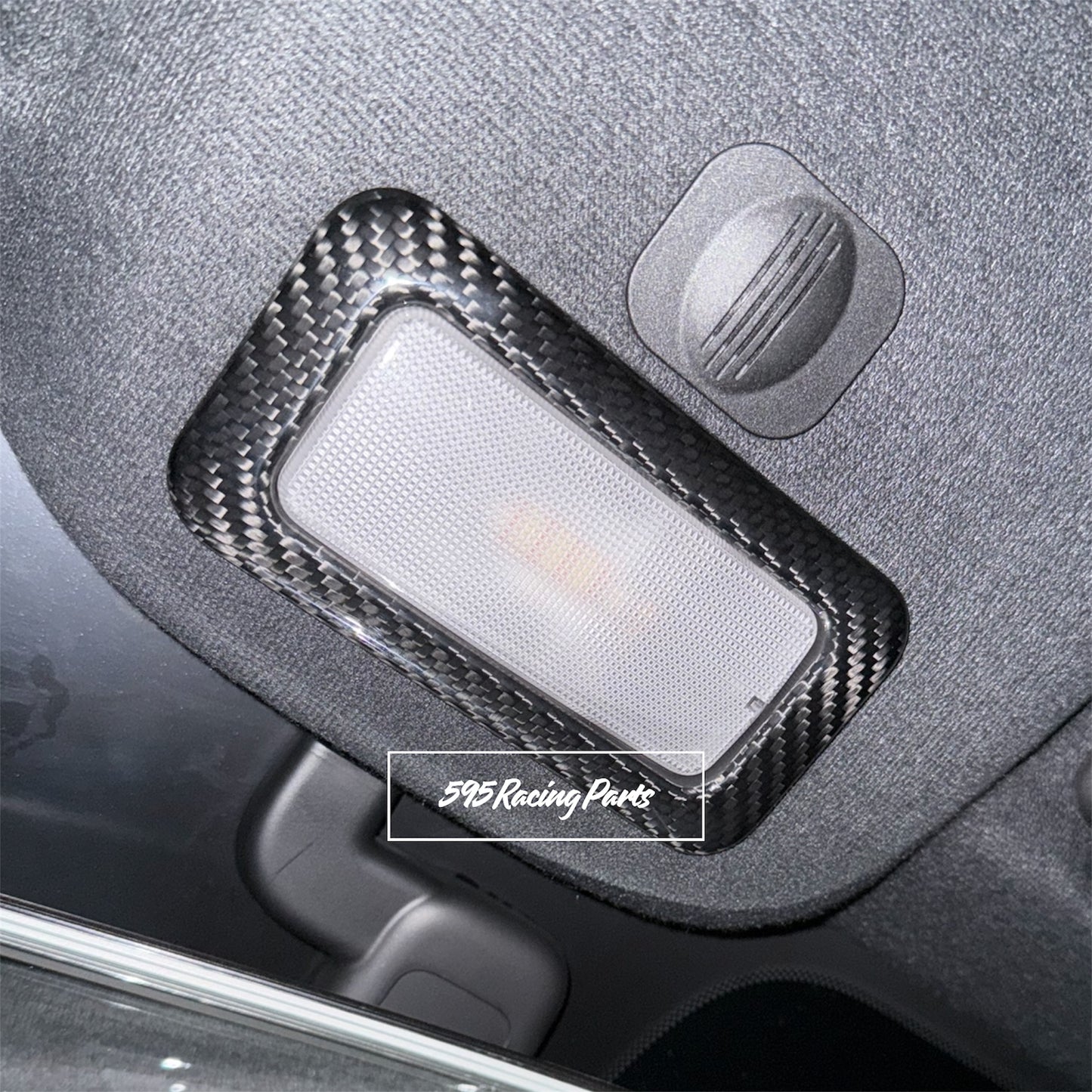 Courtesy light cover in REAL CARBON Fiat 500 Abarth - 595 - 695 - Fiat 500