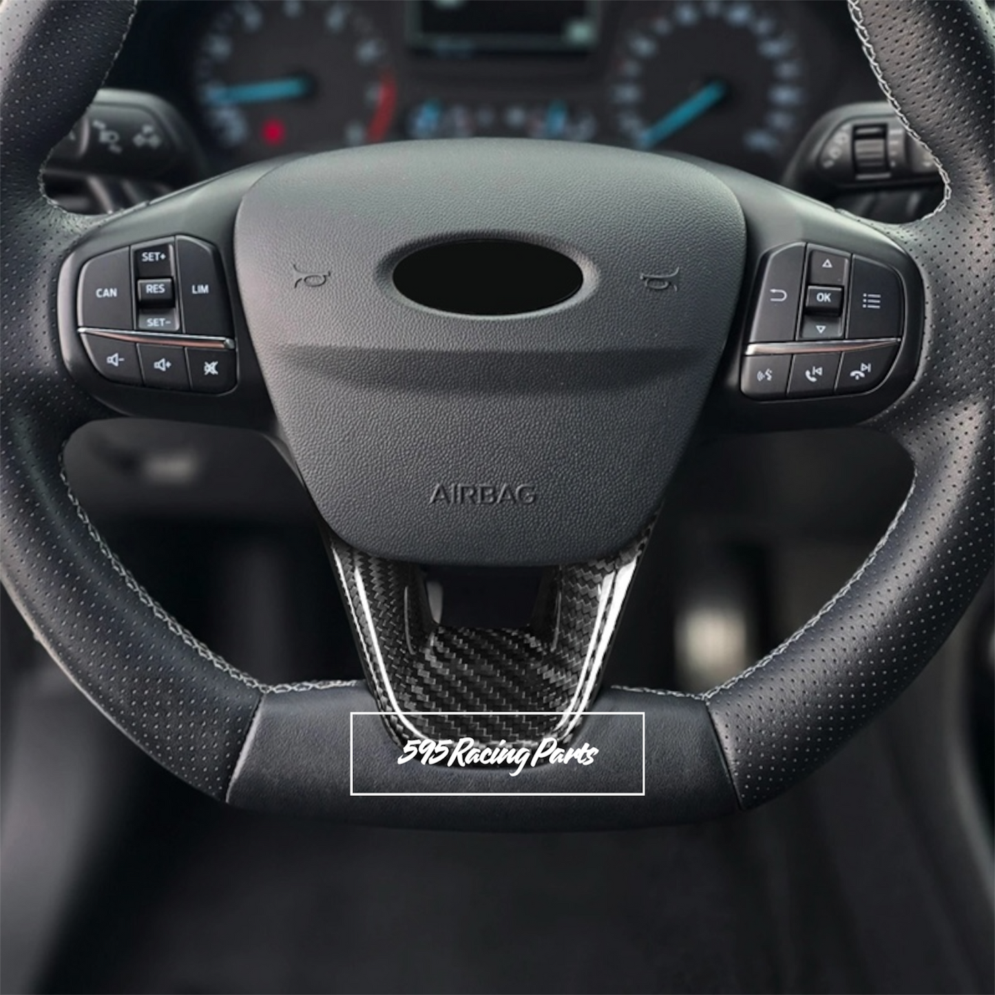 Real Carbon Steering Wheel Cover for Ford Fiesta ST MK8 - MK8.5