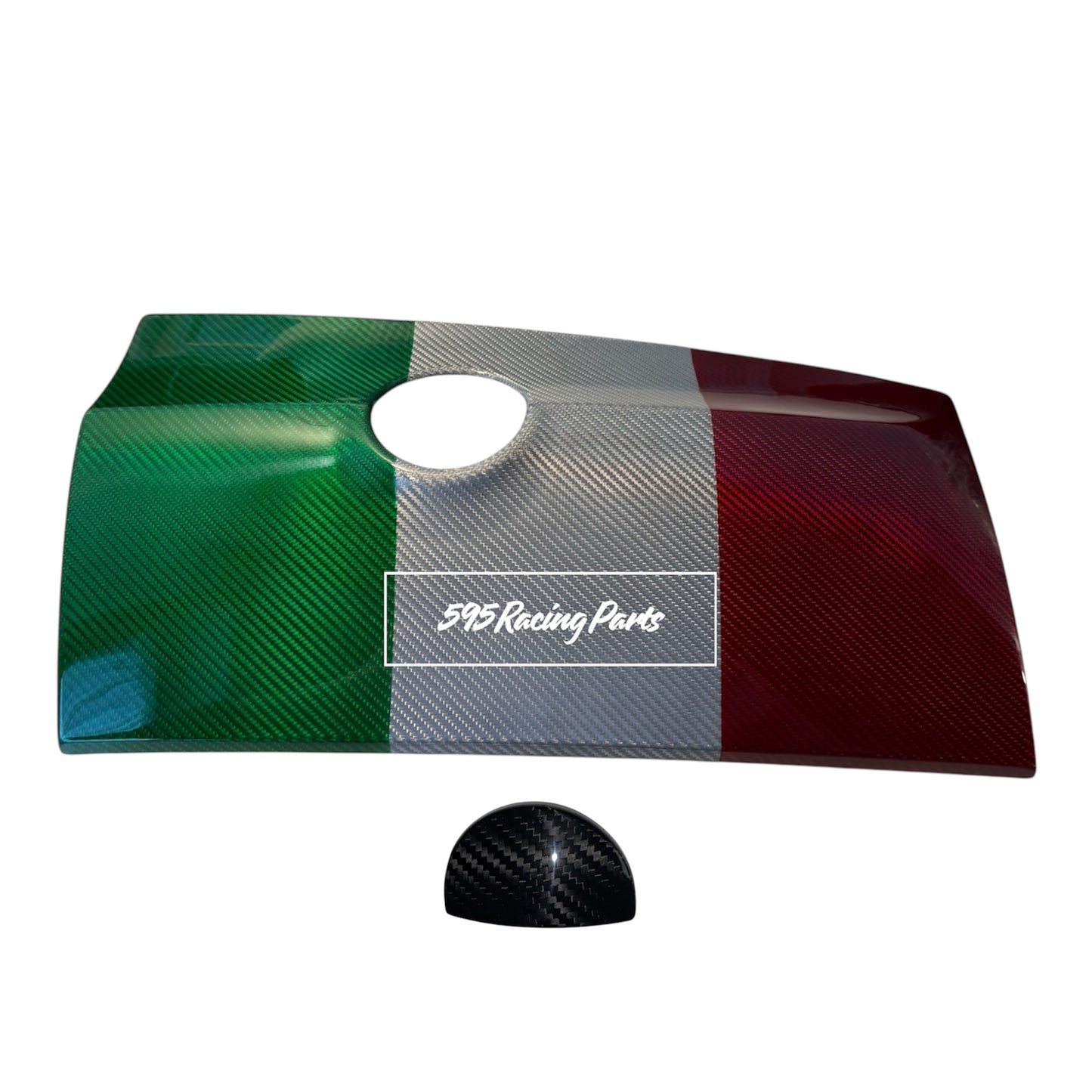 Cover bauletto porta oggetti in VERO CARBONIO Fiat 500 Abarth - 595 - 695 - Restyling