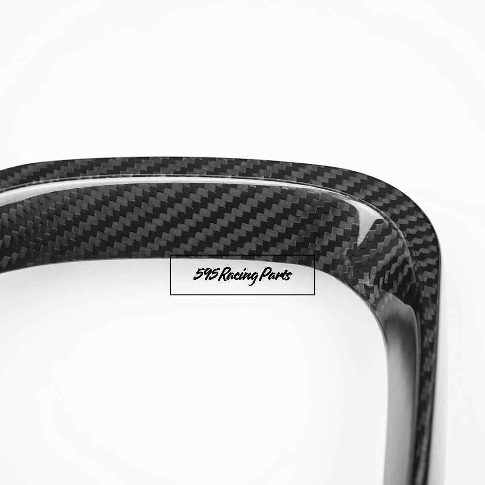 Pair of front bumper molding covers in REAL CARBON Mini Cooper F56