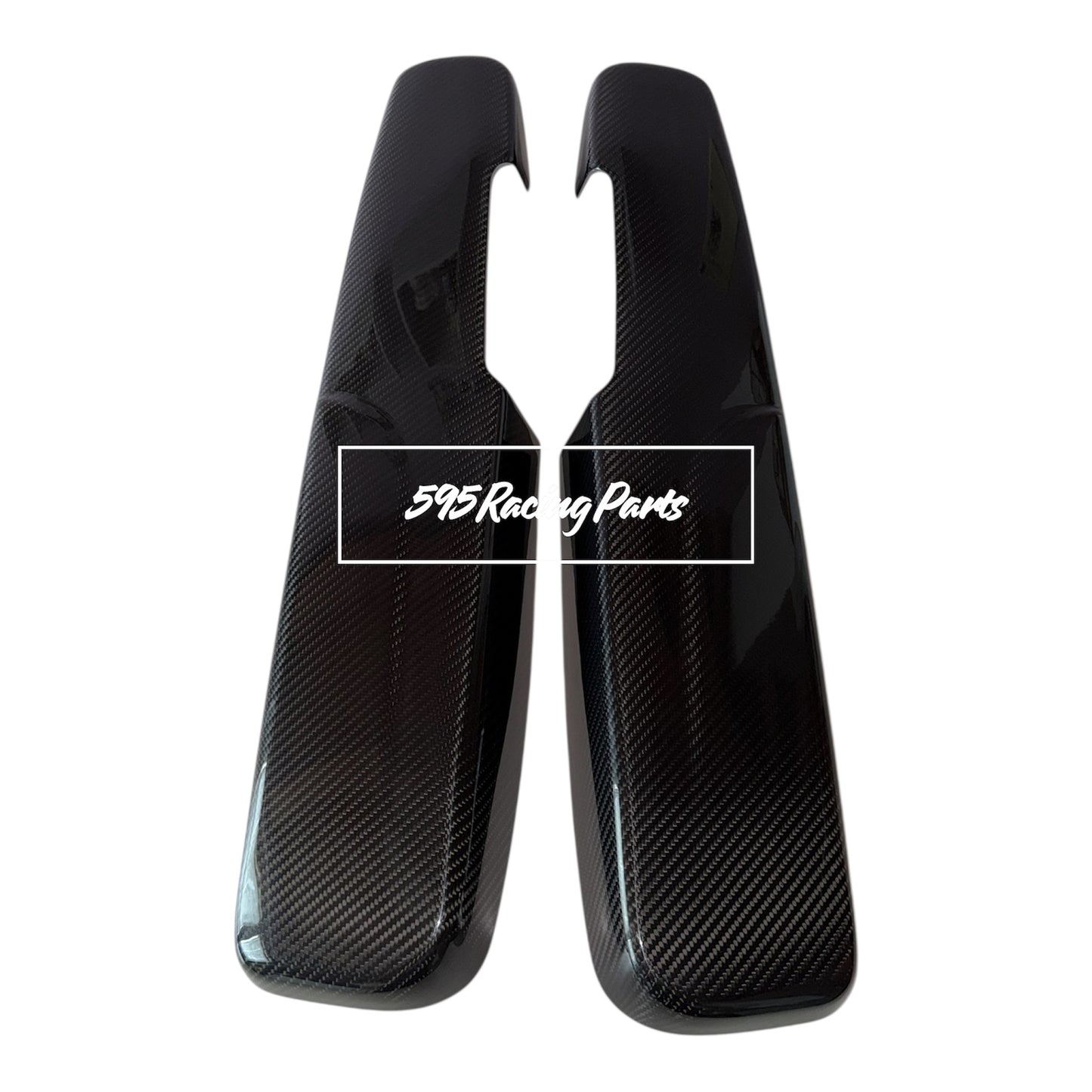 Pair of REAL CARBON Interior Door Covers Fiat 500 Abarth - 595 - 695