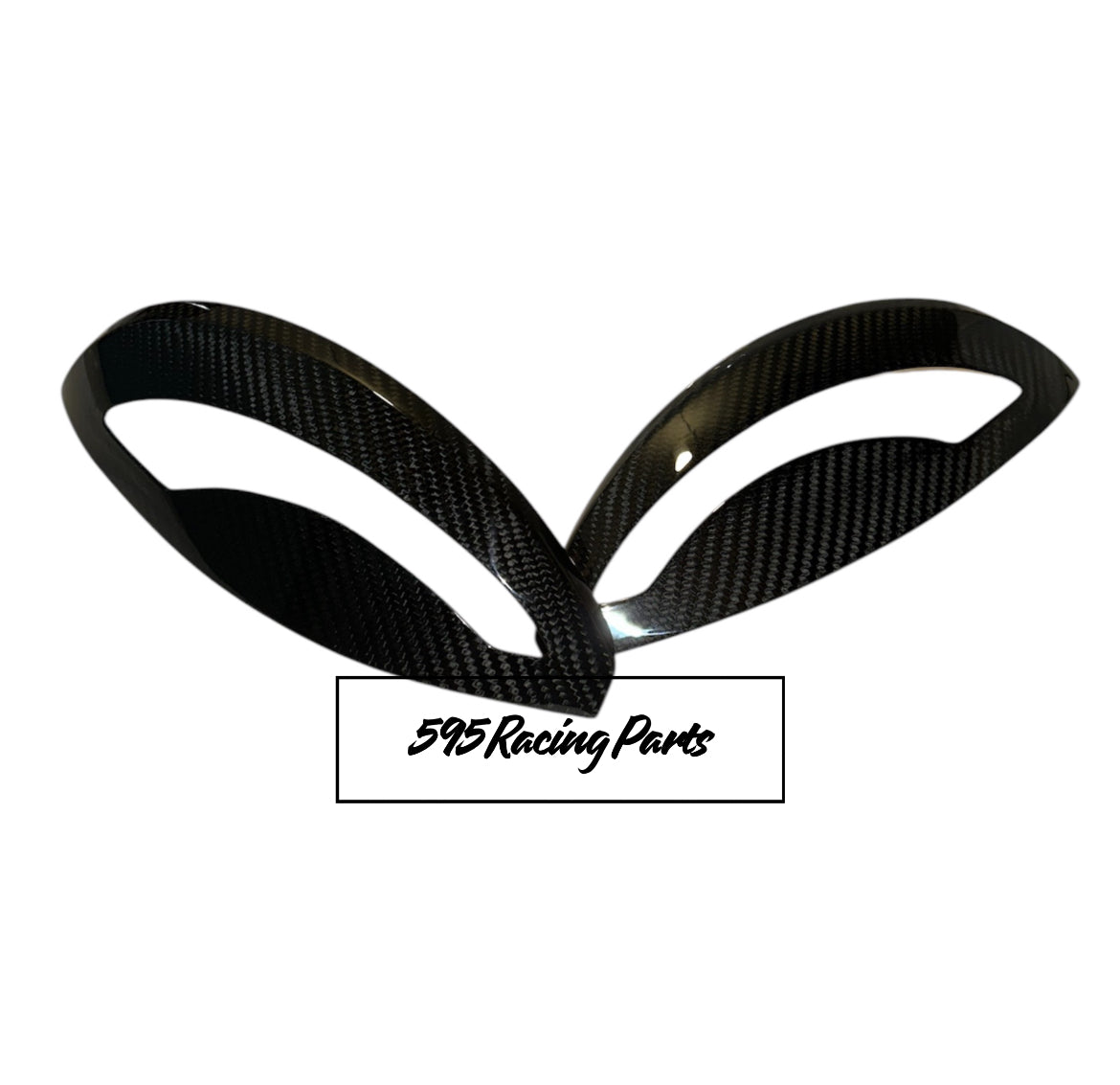 Coppia Palpebre Fanali Anteriori Xeno in VERO CARBONIO 500 Abarth - 595 - 695 - 500