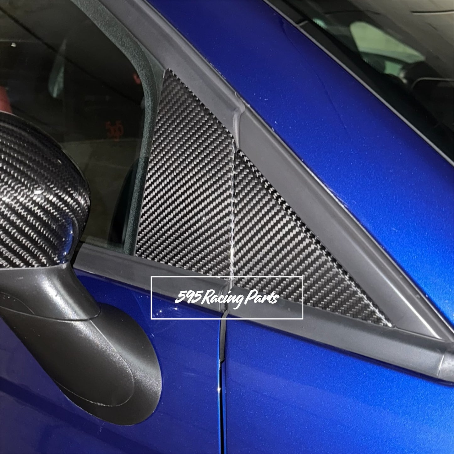 Door Pillars Kit in REAL CARBON Fiat 500 Abarth - 595 - 695 - EXCLUSIVE
