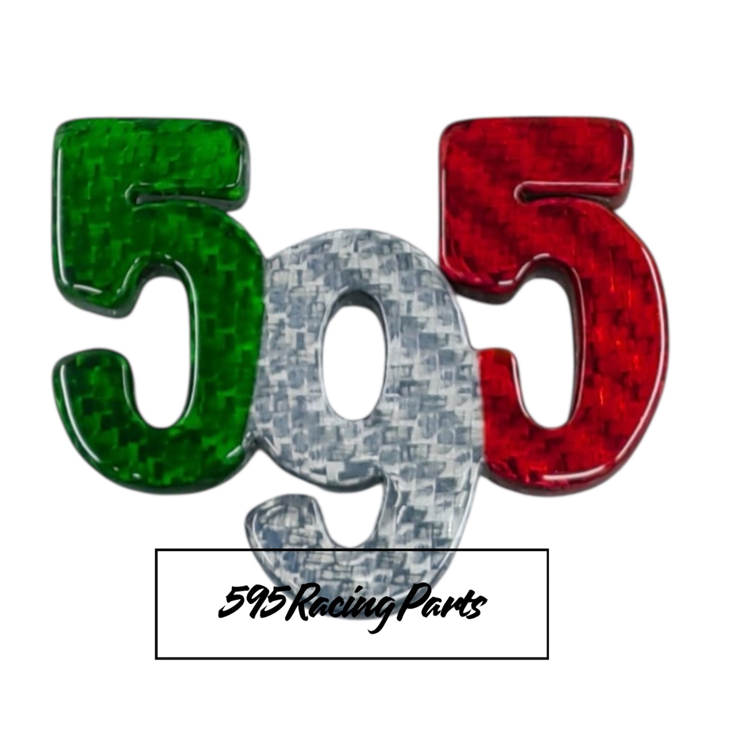 Cover logo 595 in REAL CARBON Fiat 500 Abarth - 595 - EXCLUSIVE