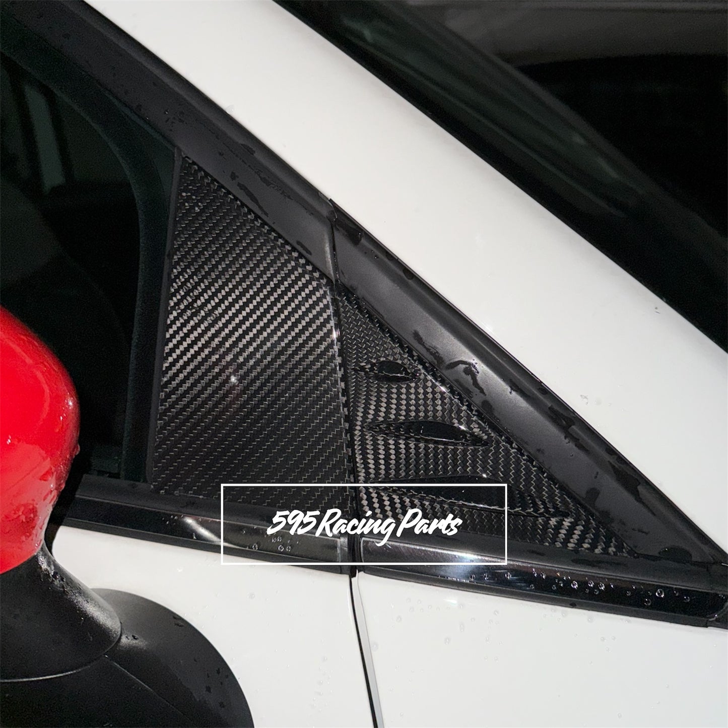 Door Pillars Kit in REAL CARBON Fiat 500 Abarth - 595 - 695 - EXCLUSIVE