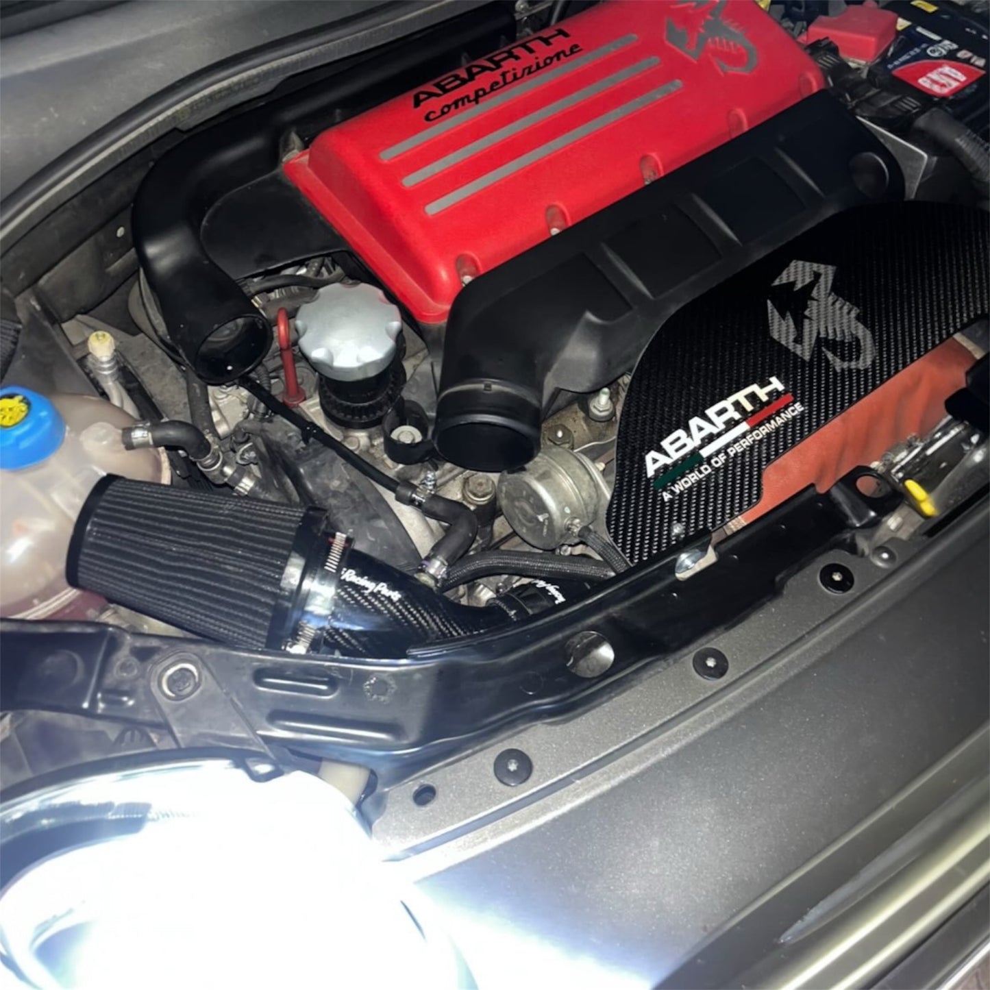 Fiat 500 Abarth Kit Aspirazione Diretta Alta in VERO CARBONIO per turbina 1446 - IHI - TD04