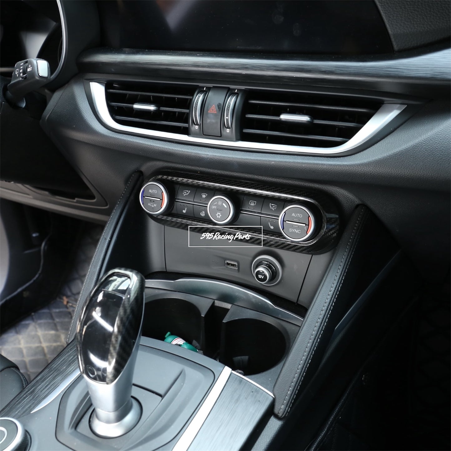 REAL CARBON climate console cover for Alfa Romeo Giulia