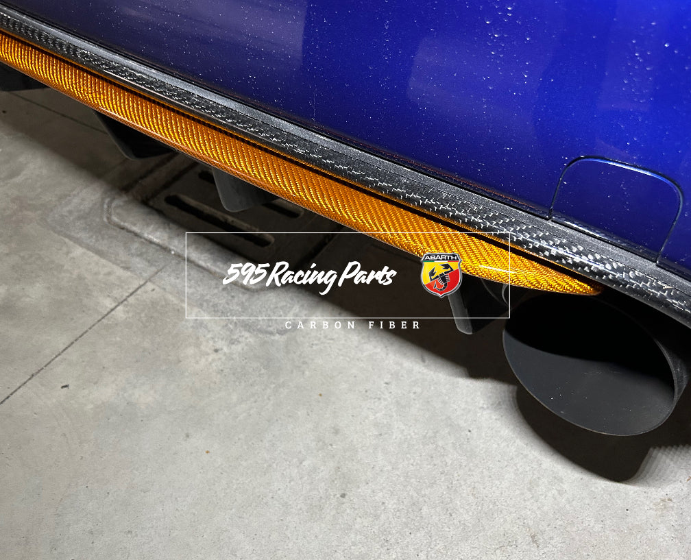 Rear extractor splitter cover in REAL CARBON Fiat 500 Abarth - 595 - 695 - Restyling - different finishes