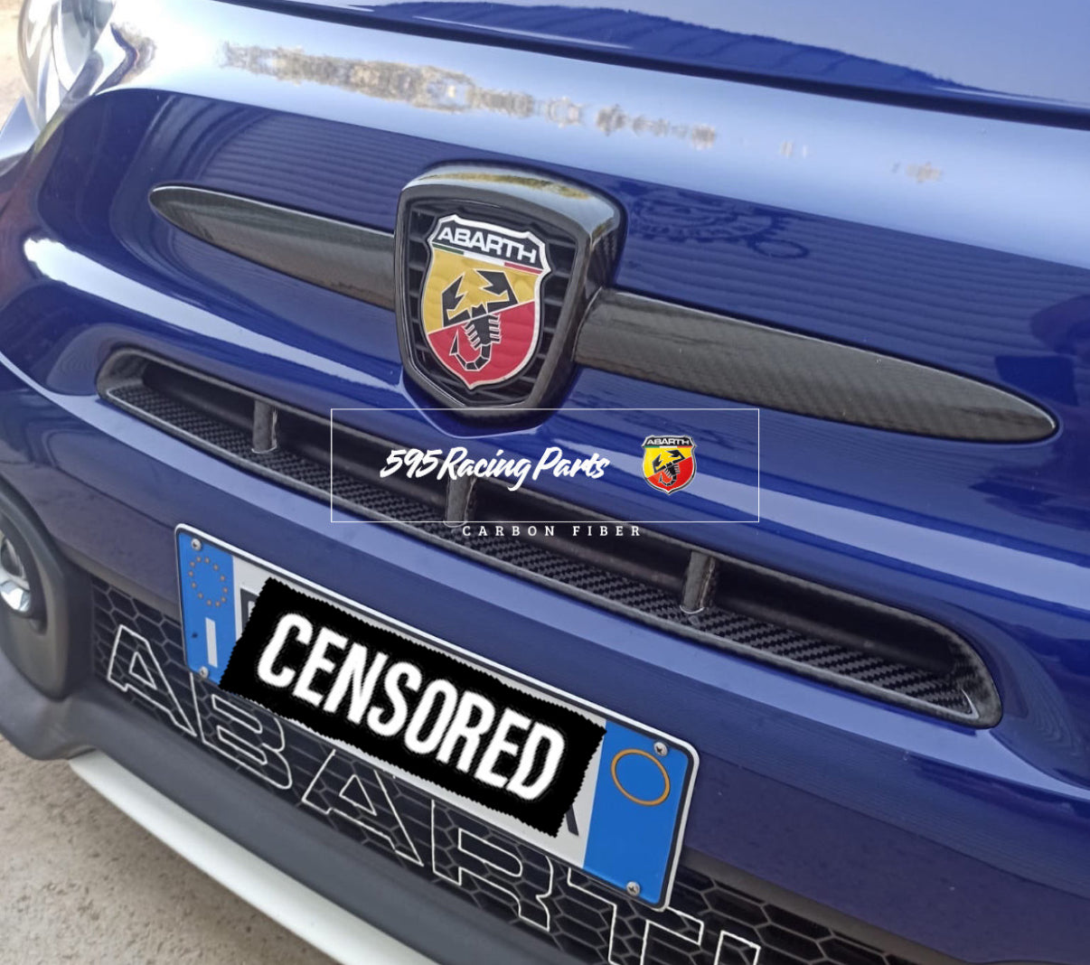 Cover Air intake bumper in REAL CARBON Abarth 595 - 695 - 500 Restyling