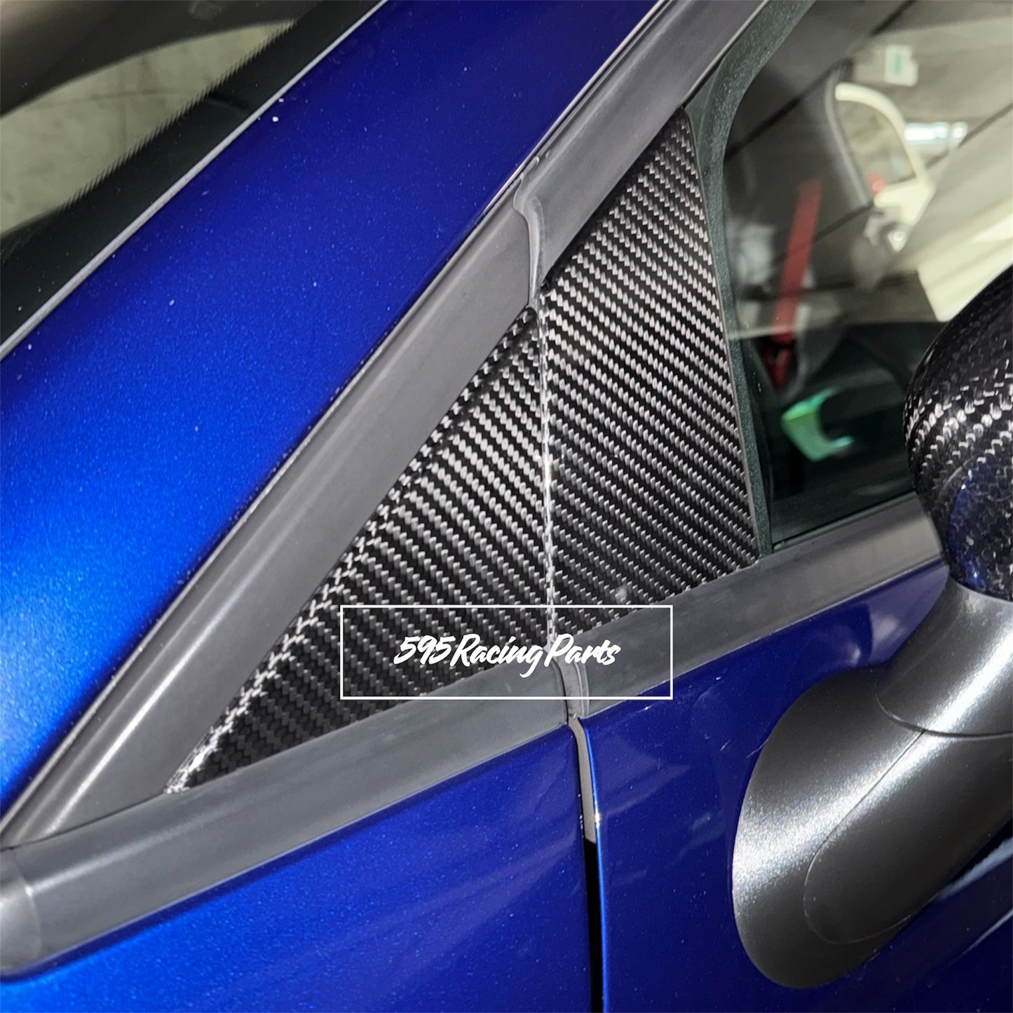 Door Pillars Kit in REAL CARBON Fiat 500 Abarth - 595 - 695 - EXCLUSIVE