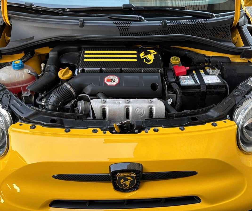 REAL CARBON FIBER air filter cover for Fiat 500 Abarth (all versions)