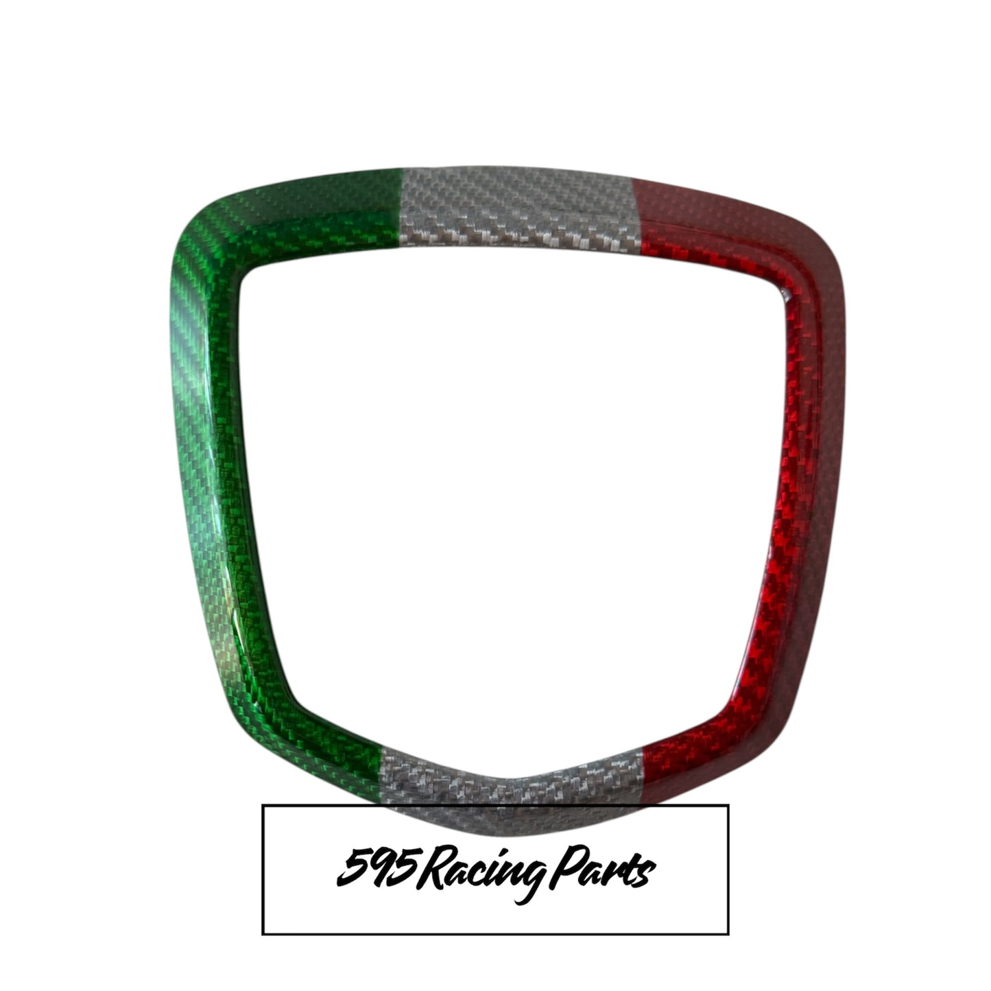 Rear Logo Cover in REAL CARBON Fiat 500 Abarth 595 - 695 - in different finishes