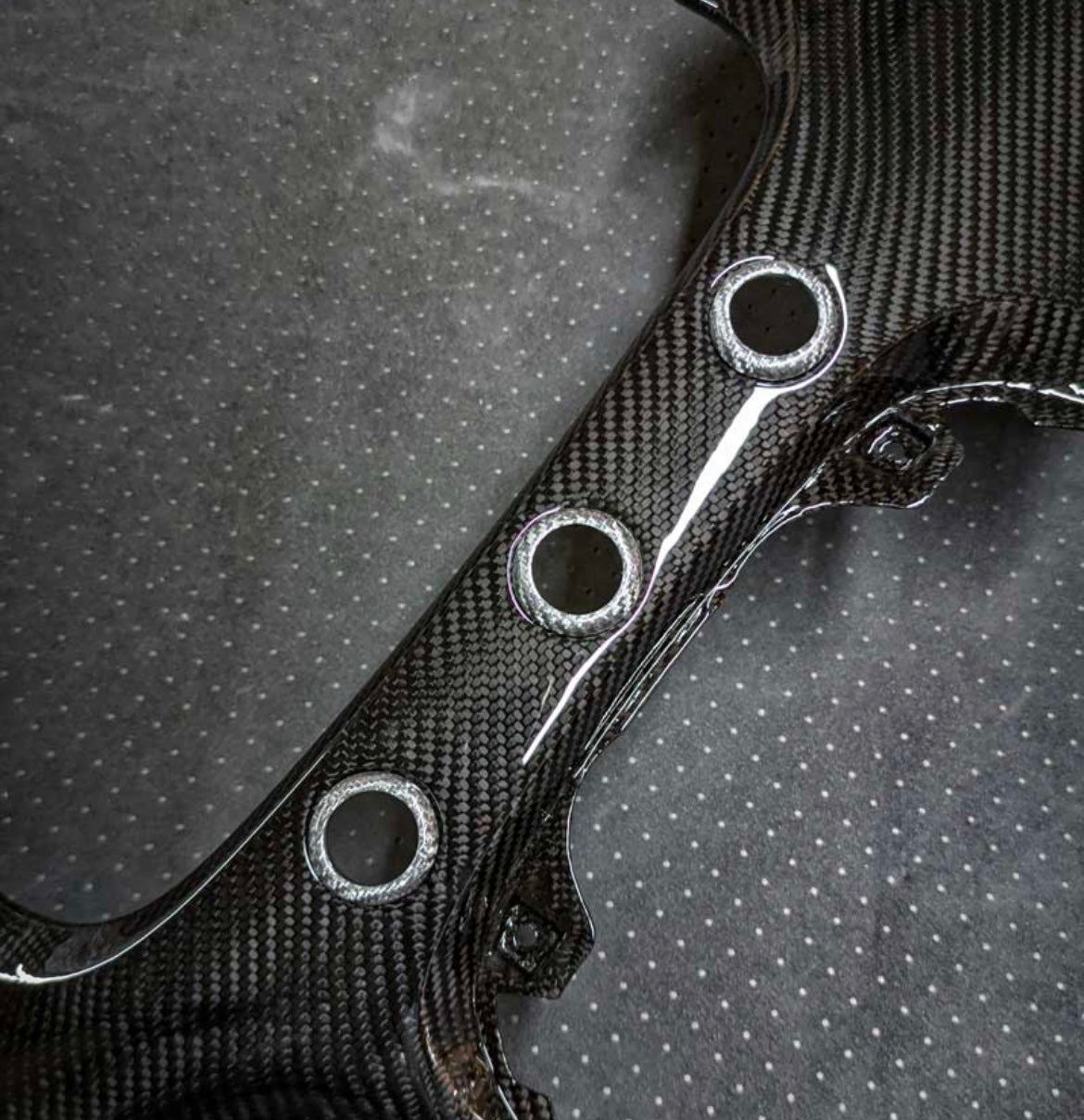 Dashboard Button Rings in REAL CARBON Fiat 500 Abarth - 595 - 695 - Fiat 500 - in different finishes