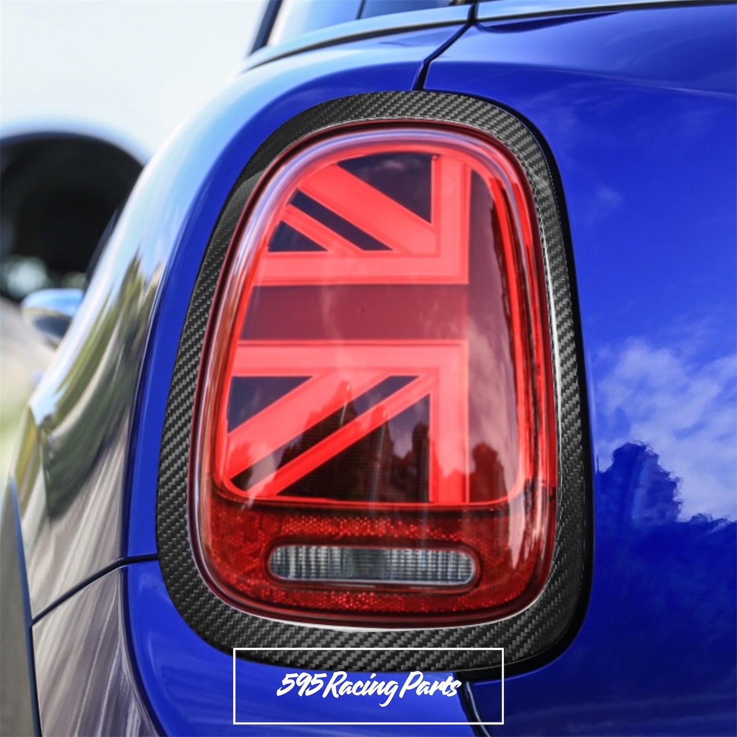 Pair of Rear Light Frame Covers in REAL CARBON Mini Cooper F55/F56/F57 (2014-2020)