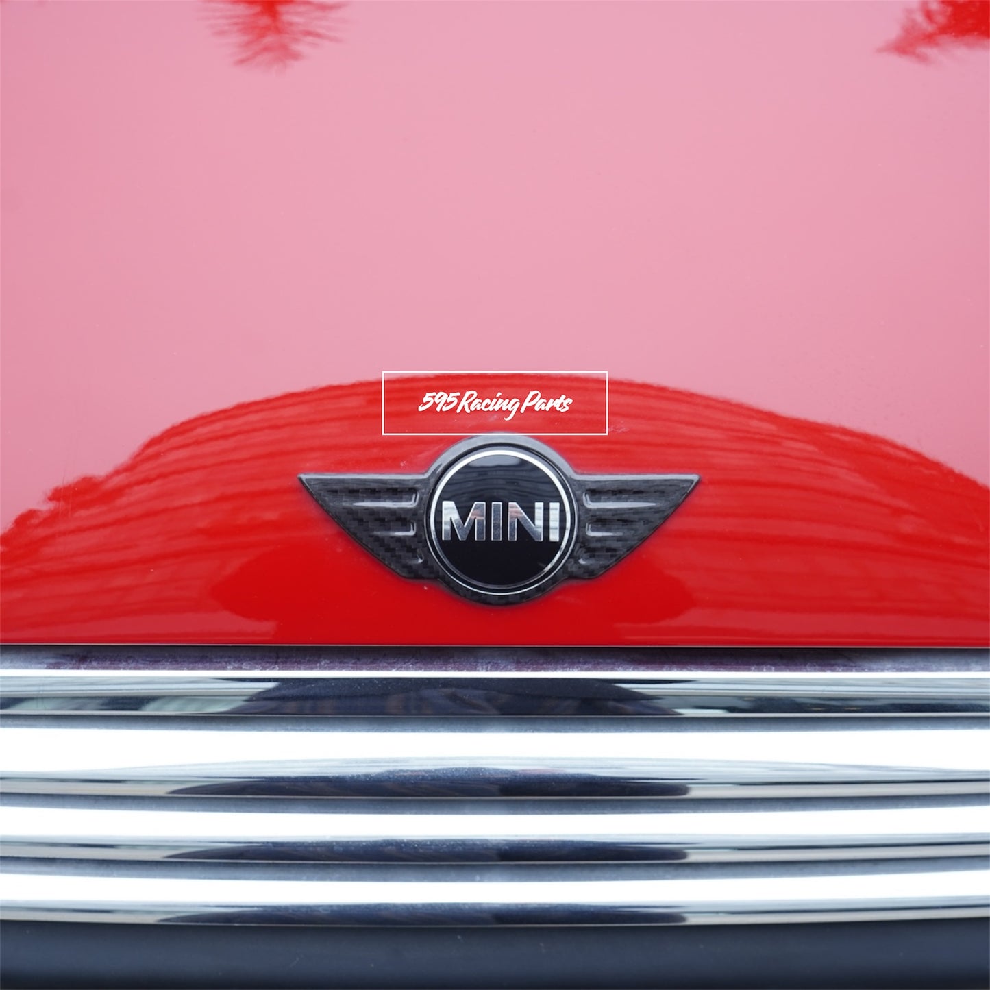 Front logo cover in REAL CARBON Mini Cooper F54/F55/F56/F57/F60/R60/R61