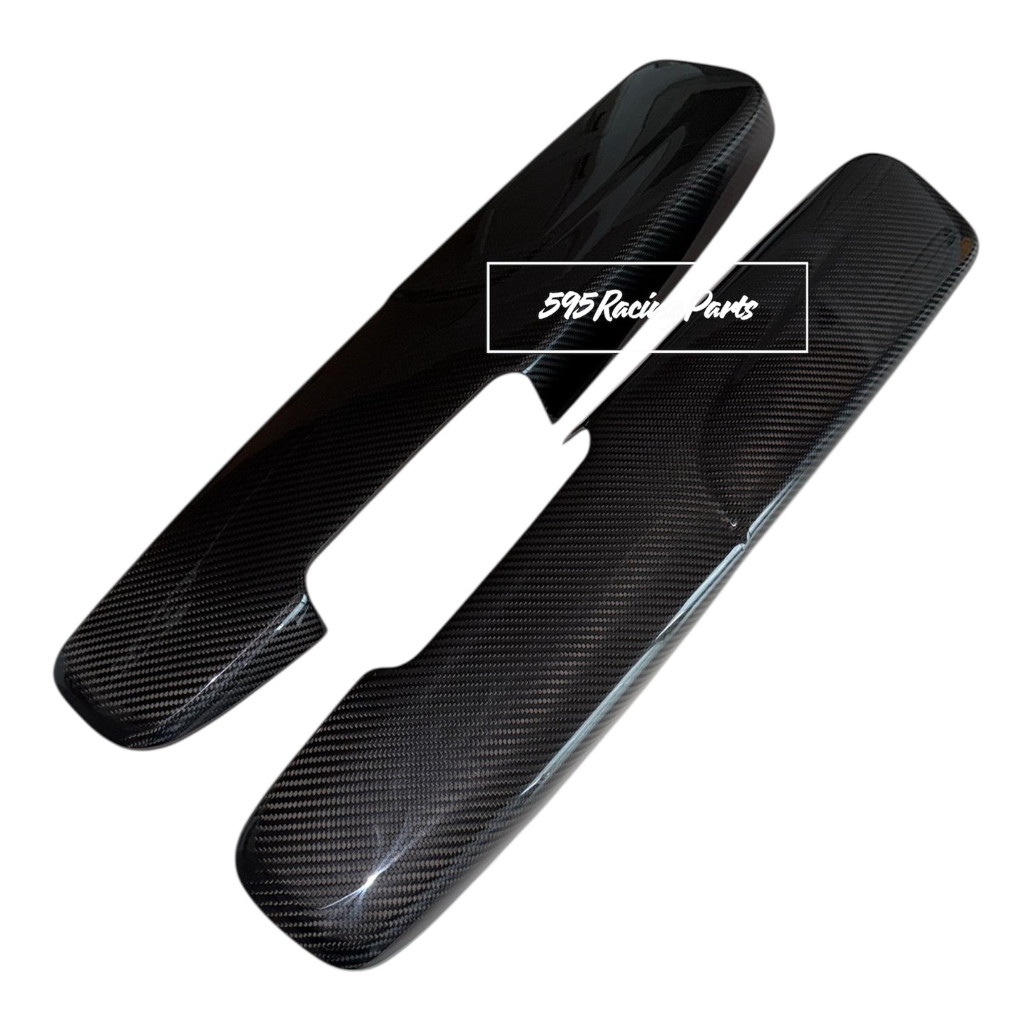 Pair of REAL CARBON Interior Door Covers Fiat 500 Abarth - 595 - 695