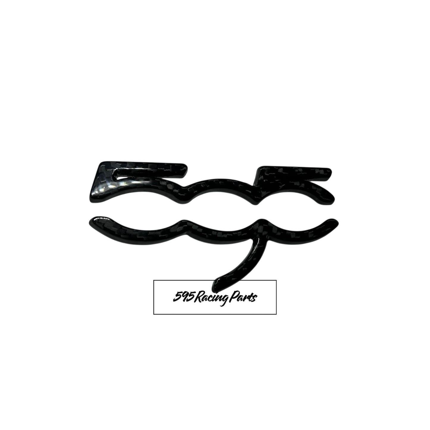 Cover logo 595 Dashboard in REAL CARBON Fiat 500 Abarth - 595 - different finishes