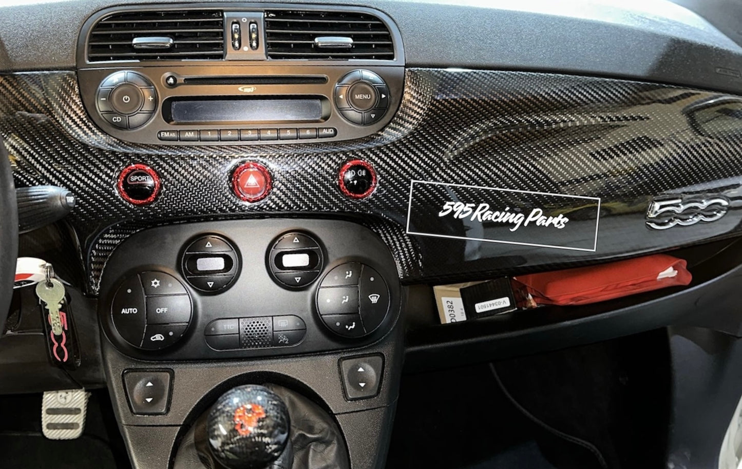 REAL CARBON dashboard for Abarth 500 - 695 - Pre Restyling