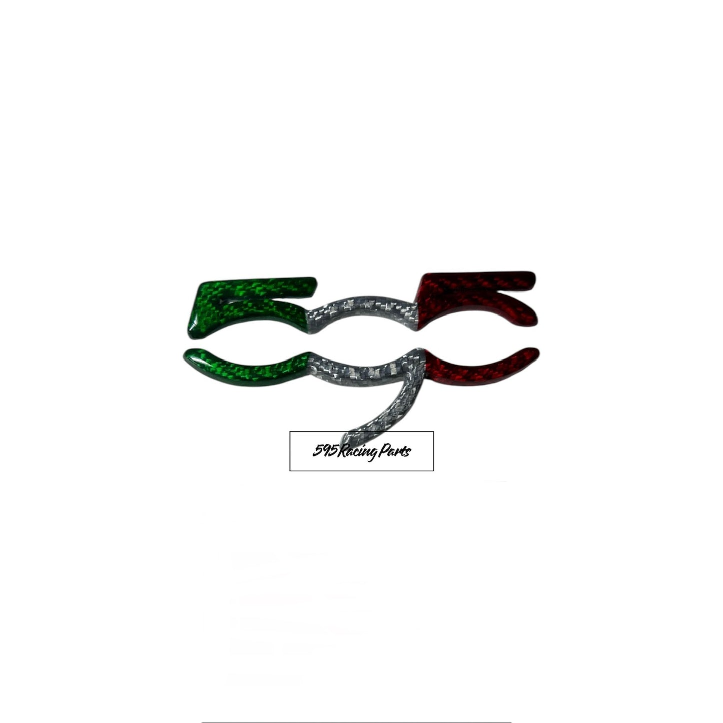 Cover logo 595 Dashboard in REAL CARBON Fiat 500 Abarth - 595 - different finishes