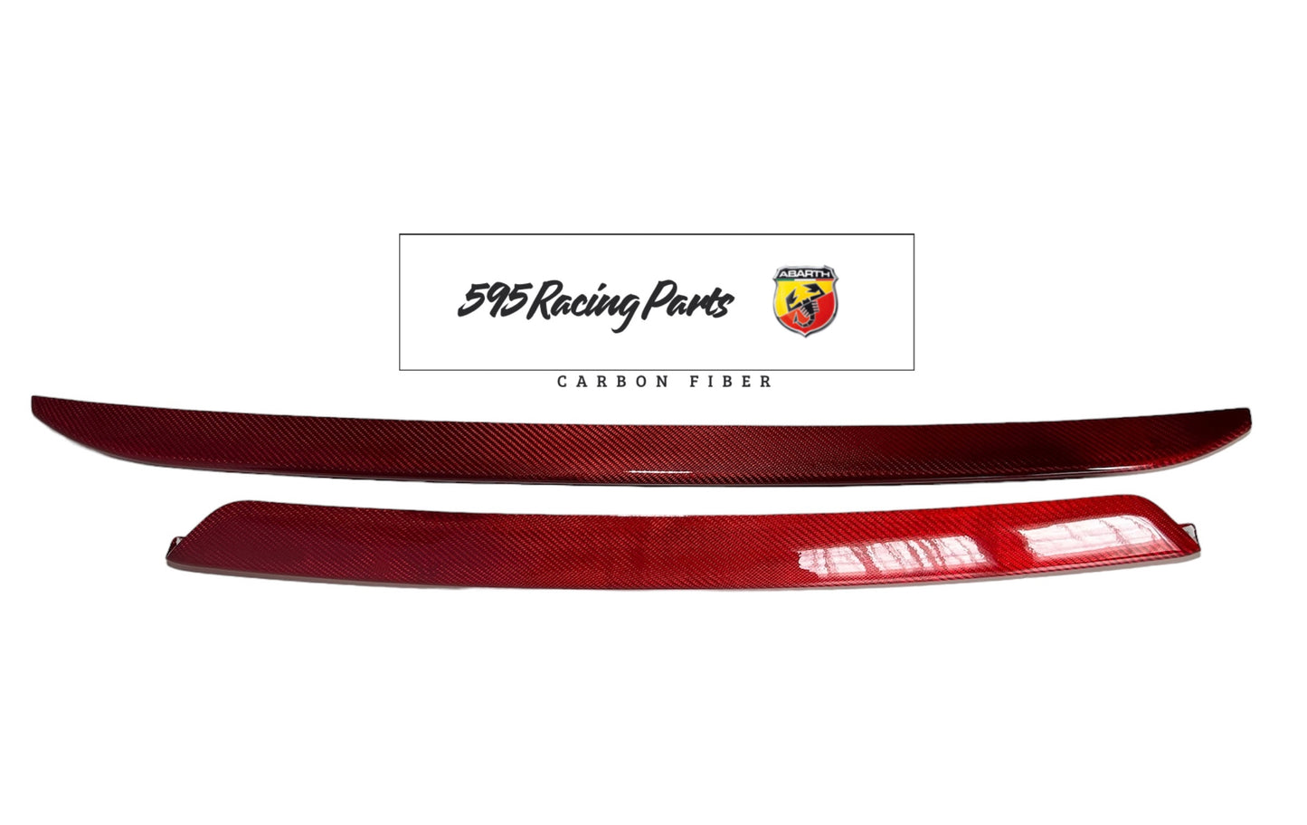 Front and rear splitter cover kit in REAL CARBON for Fiat 500 Abarth - 595 - 695 - Restyling - different finishes
