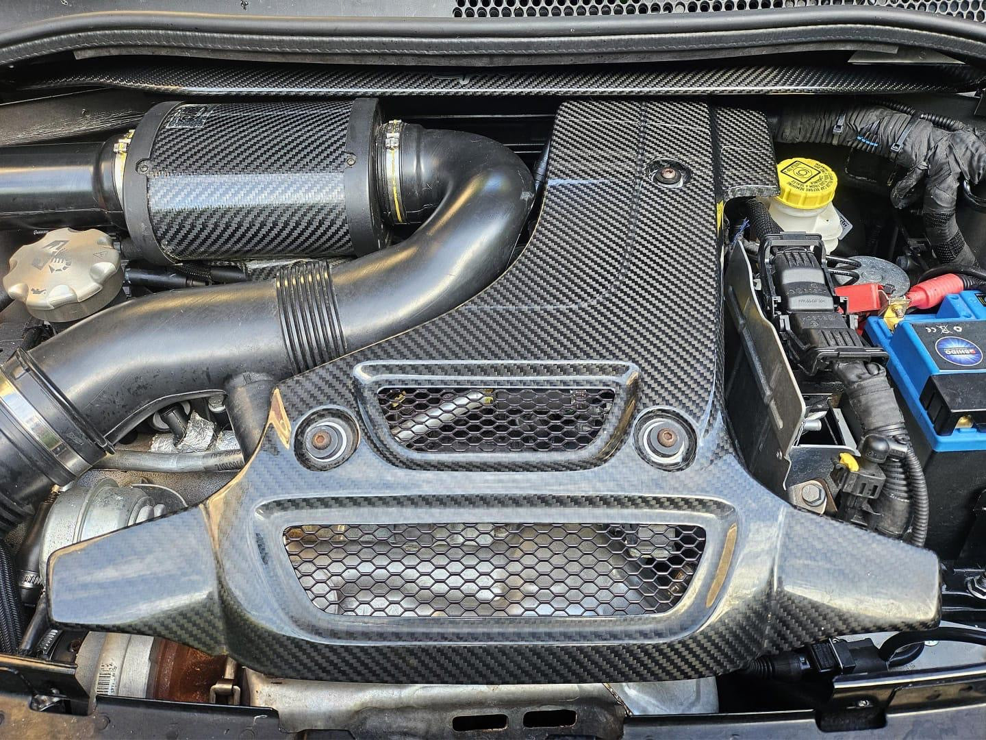 Kit Coprimotore replica BIPOSTO in VERO CARBONIO Fiat 500 Abarth - 595 - 695