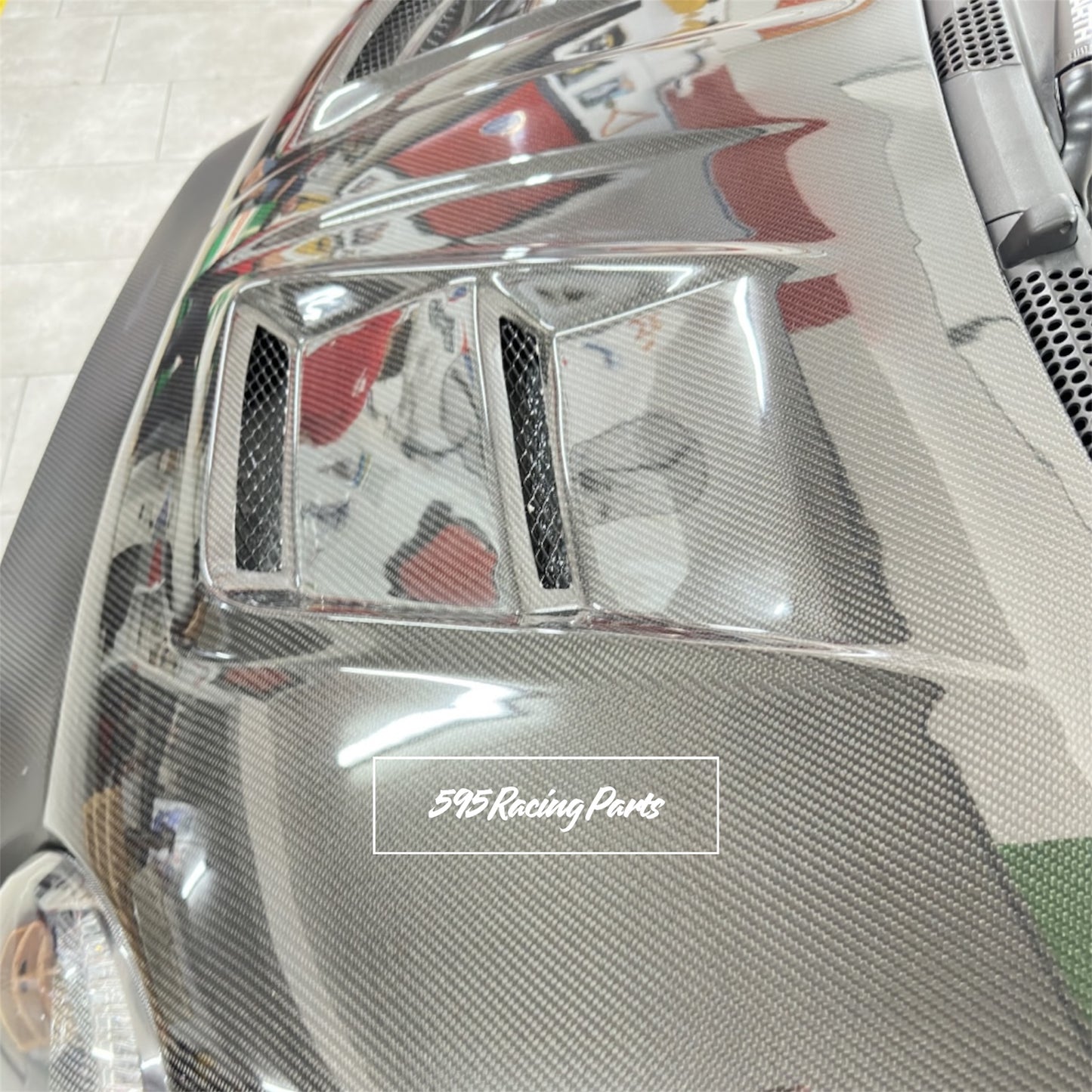 REAL CARBON Bonnet with Air Intakes Fiat 500 Abarth - 595 - 695