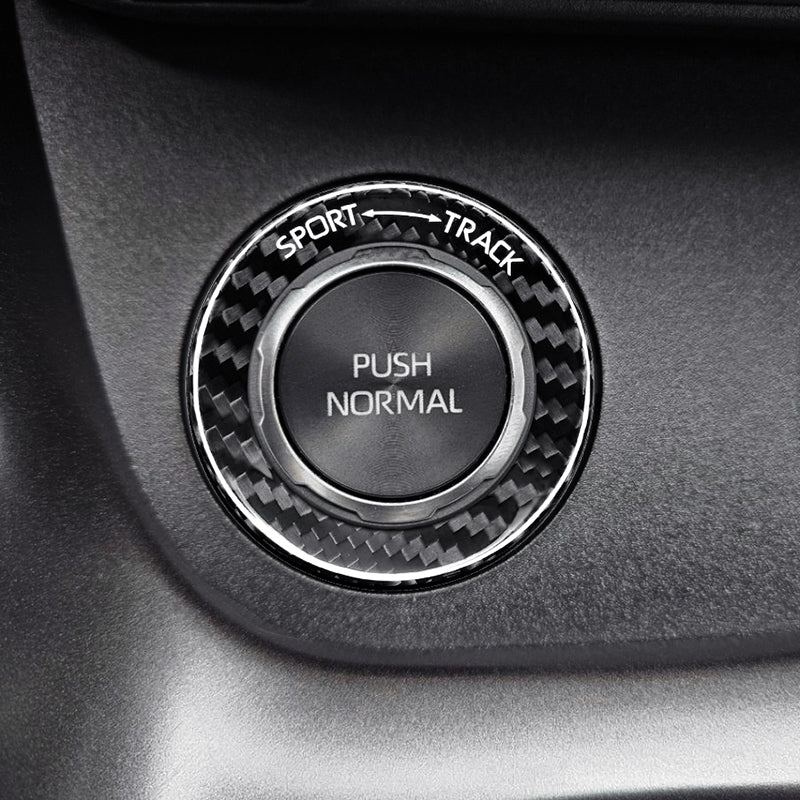 Driving mode selector surround cover in REAL CARBON Yaris GR