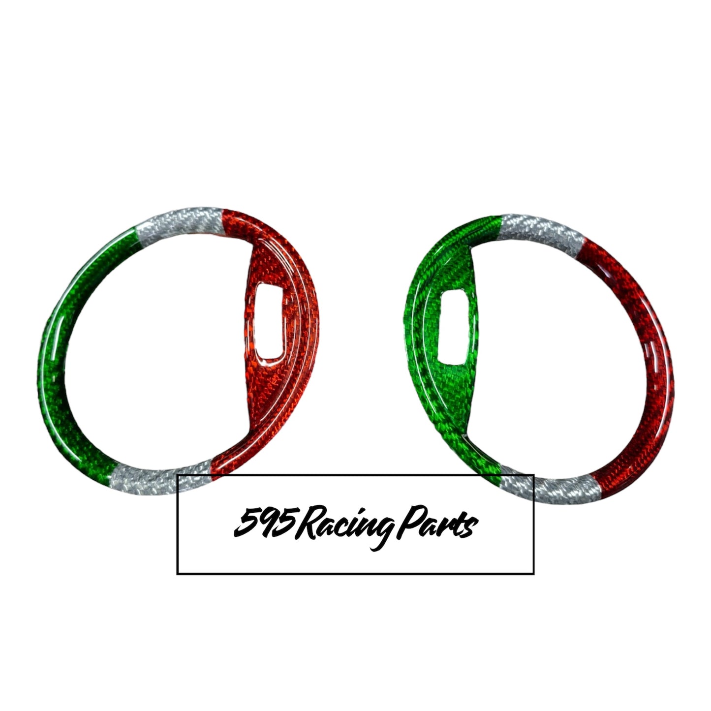 Pair of Air Vent Covers in REAL CARBON Abarth 595 - 695 - Fiat 500 - Restyling