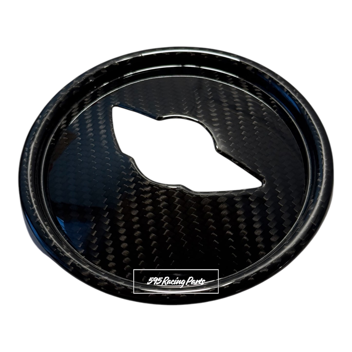 Steering wheel logo cover in REAL CARBON Mini Cooper F series