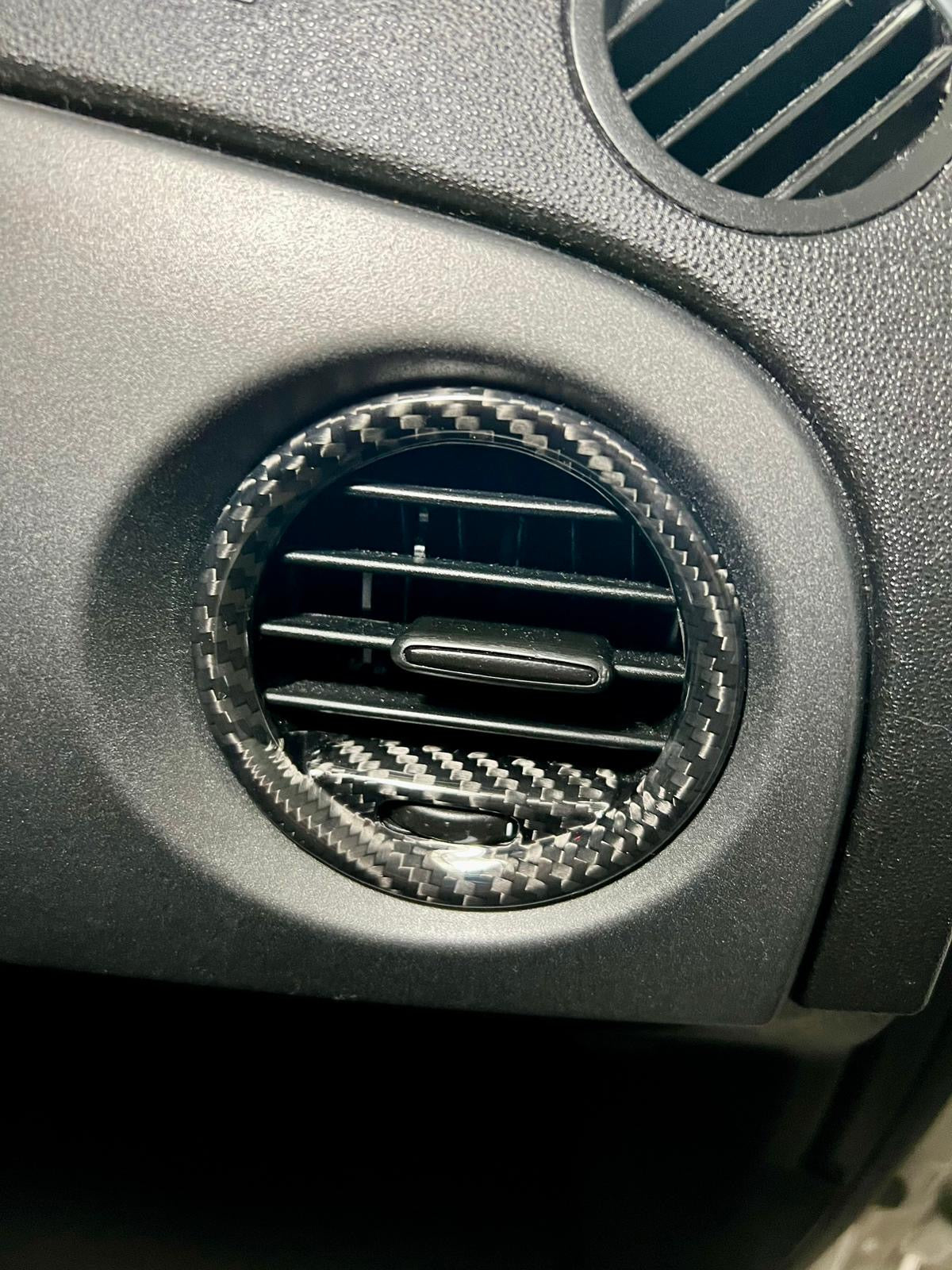 Pair of Air Vent Covers in REAL CARBON Abarth 595 - 695 - Fiat 500 - Pre Restyling - Punto - Punto Abarth - in different finishes