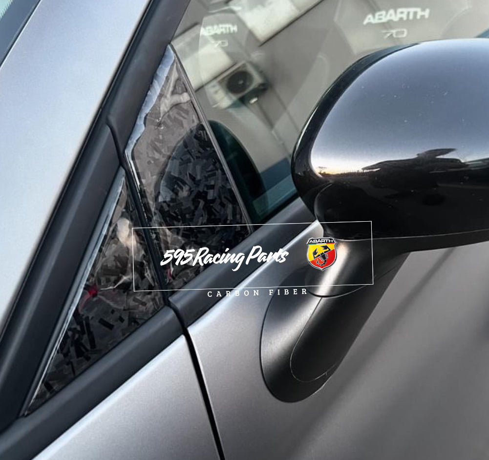 Door Pillars Kit in REAL CARBON Fiat 500 Abarth - 595 - 695 - in different finishes