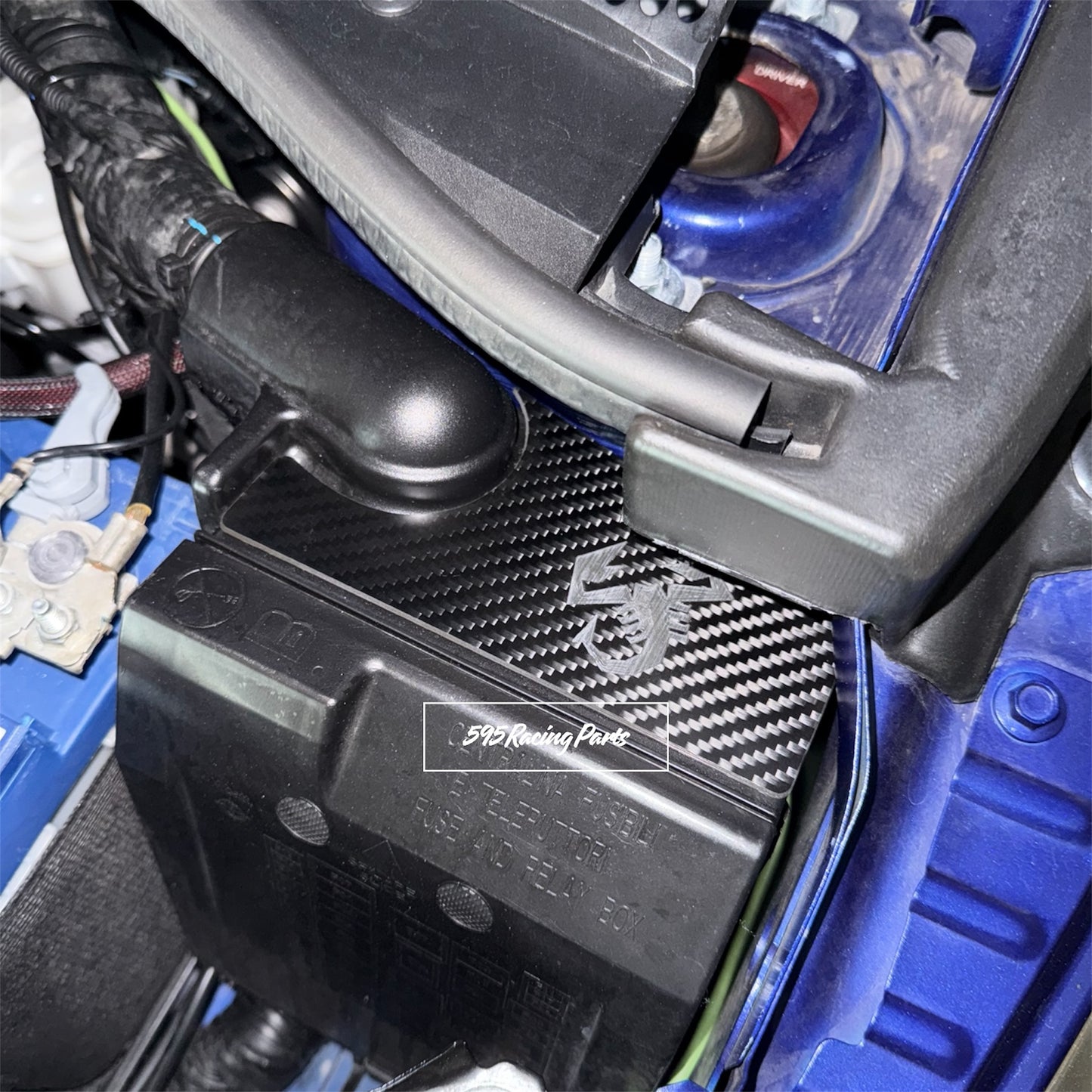 Real Carbon Fuse Box Cover for Fiat 500 Abarth - 595 - 694 - Restyling