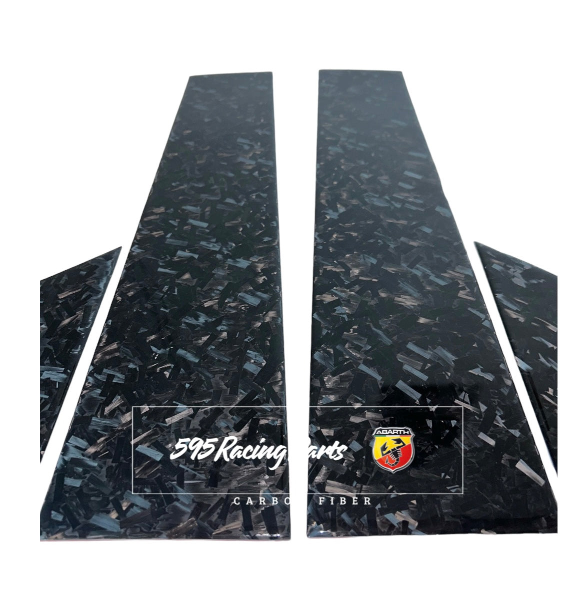 Door Pillars Kit in REAL CARBON Fiat 500 Abarth - 595 - 695 - in different finishes