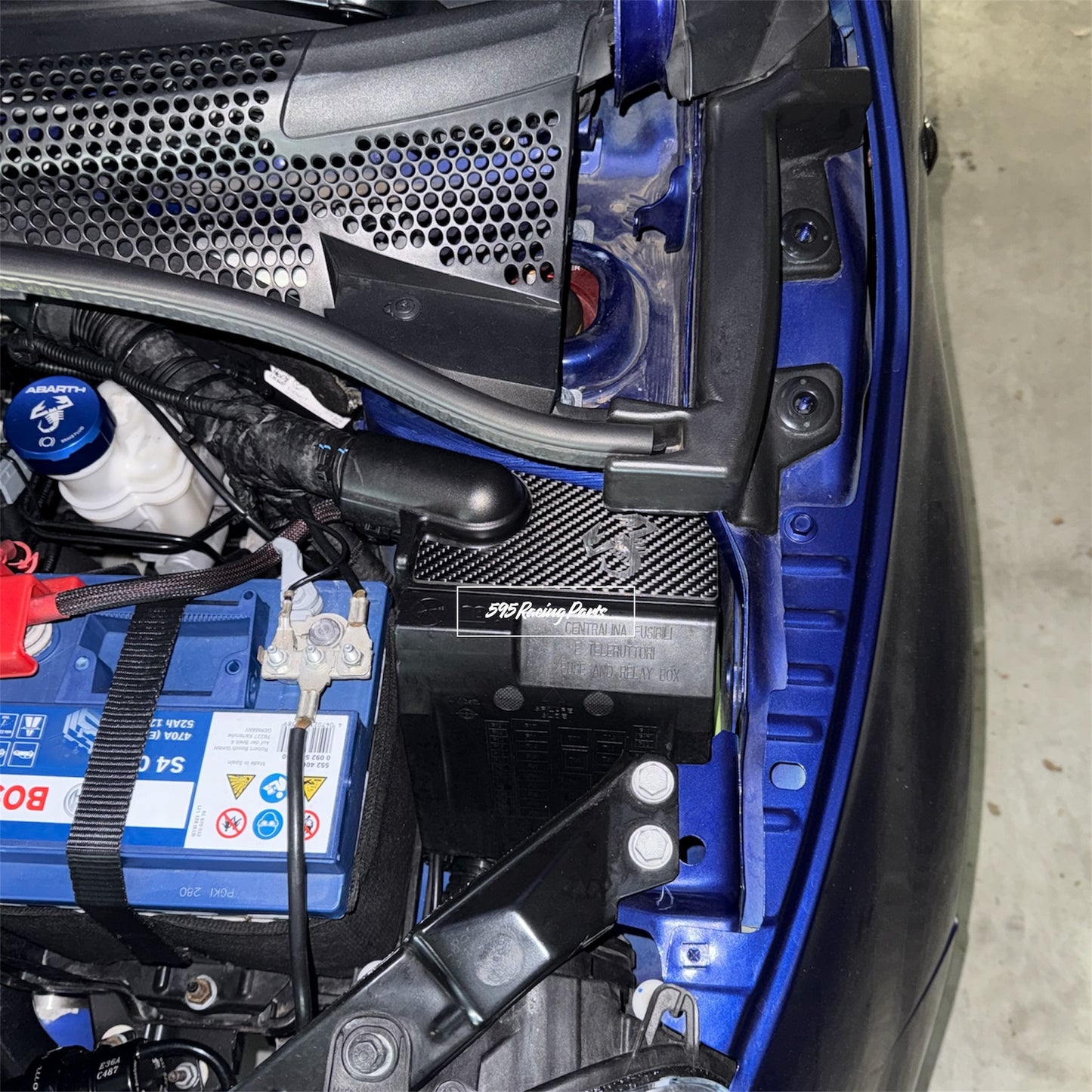 Real Carbon Fuse Box Cover for Fiat 500 Abarth - 595 - 694 - Restyling